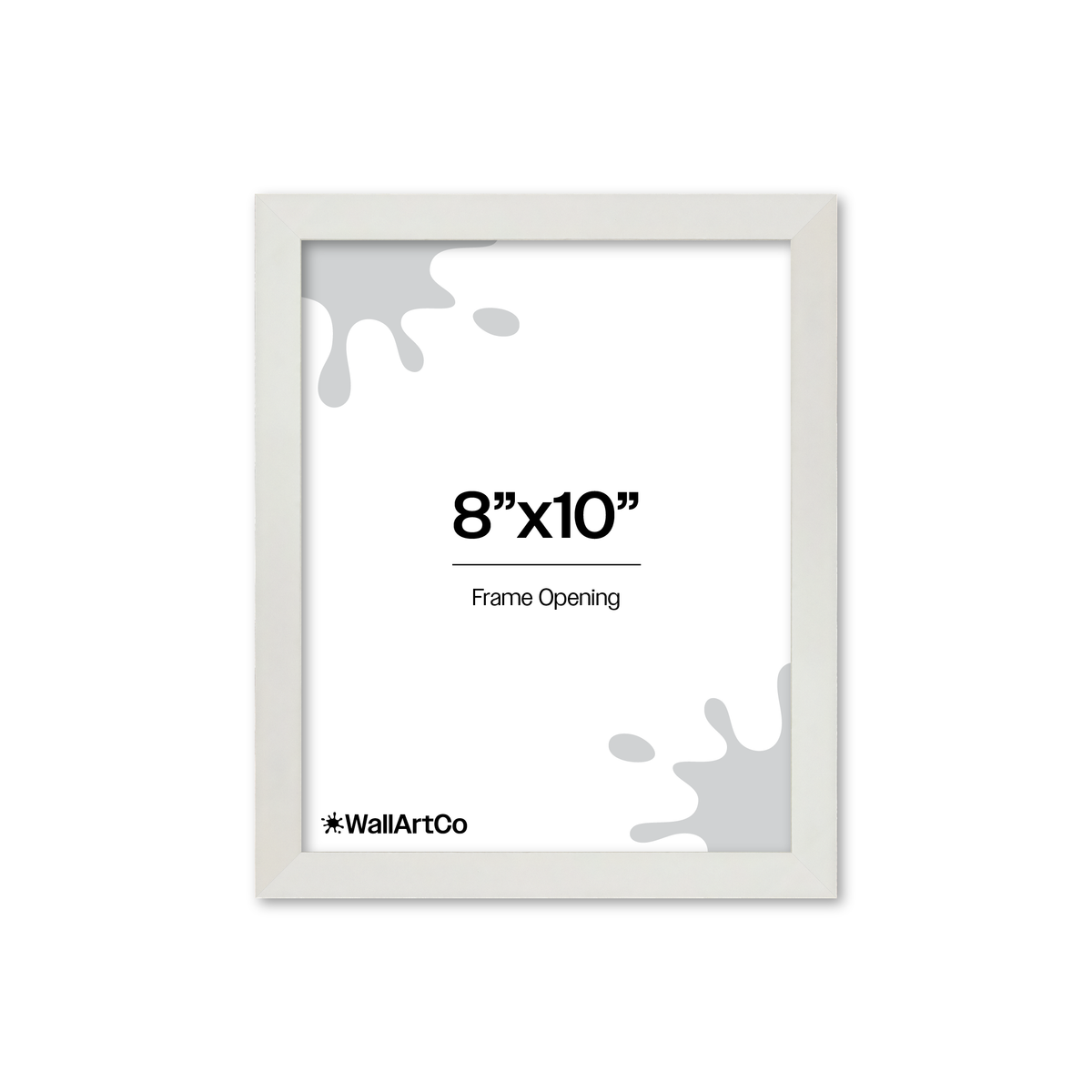 8" x 10" White Lacquer Manhattan Wall Frame