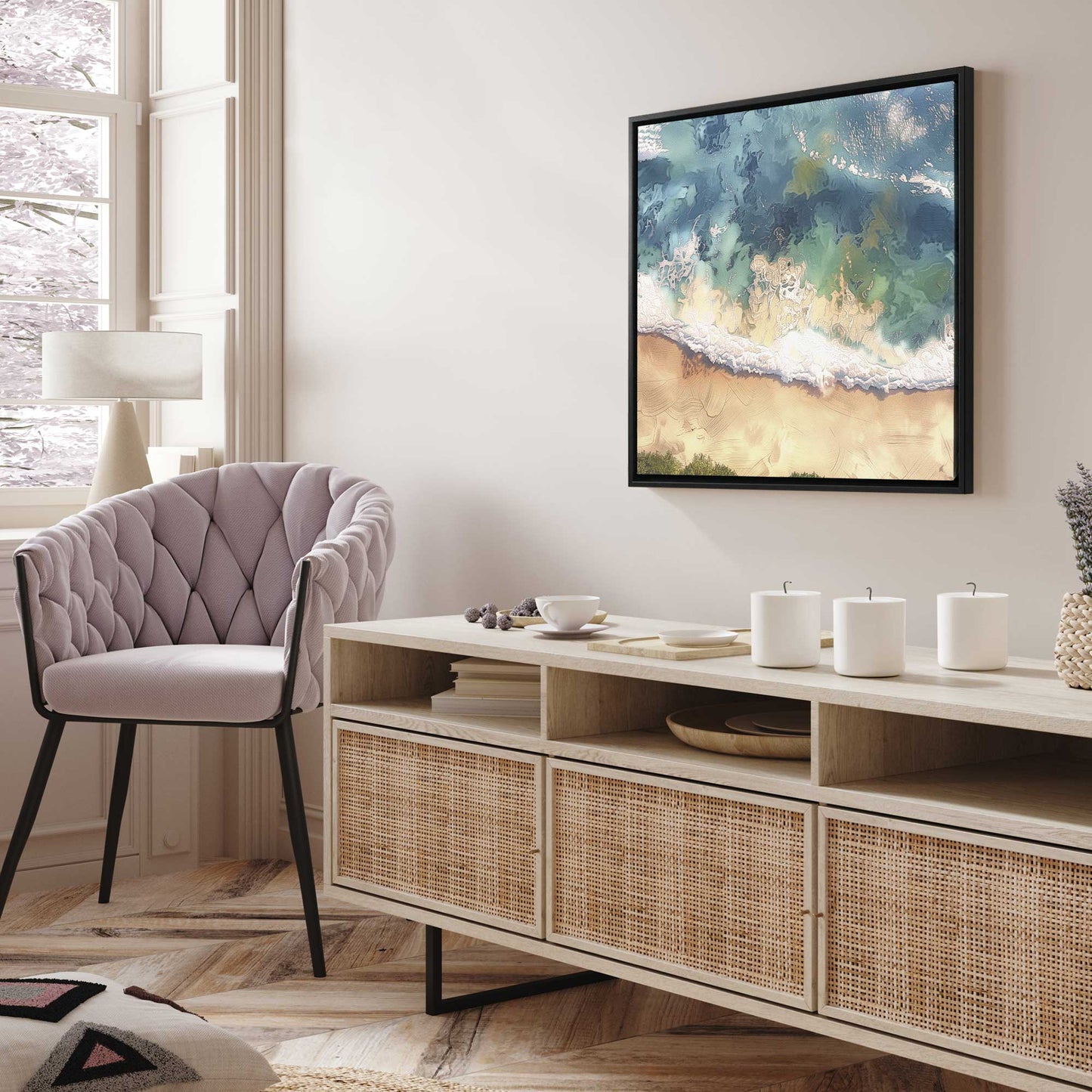 Waves and Sand Canvas Print