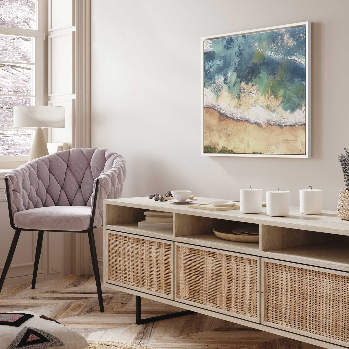 Waves and Sand Canvas Print
