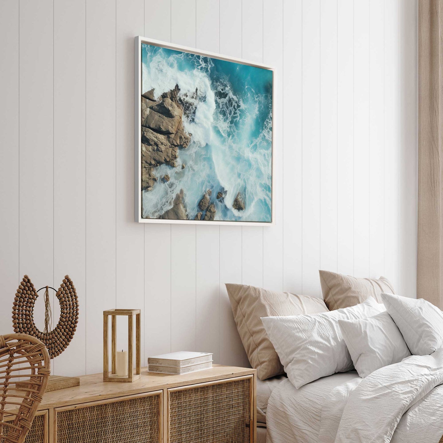 Crashing Waves From Above v2 Canvas Print