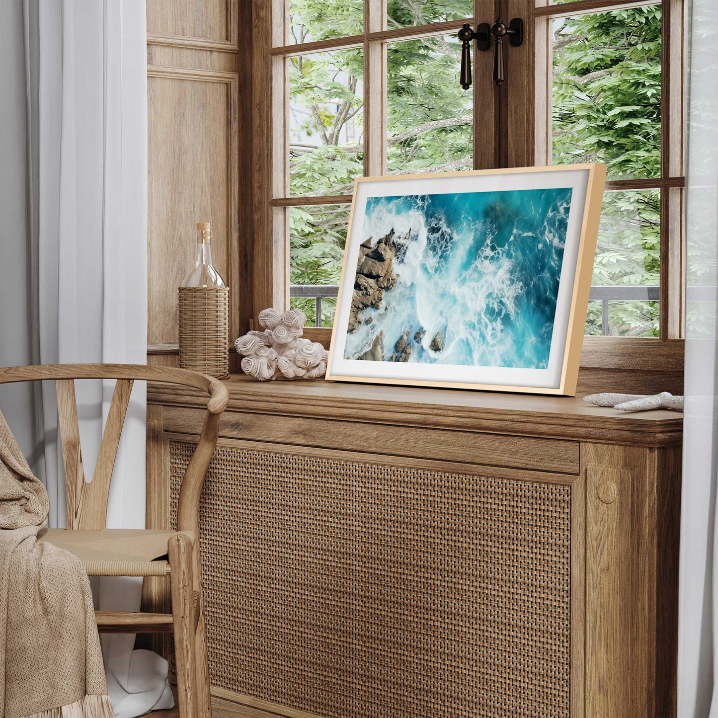 Crashing Waves From Above v1 Art Print