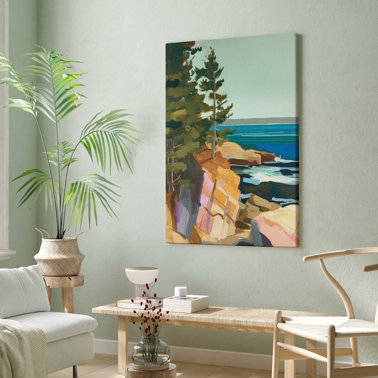 Rocky Shoreline View I Canvas Print