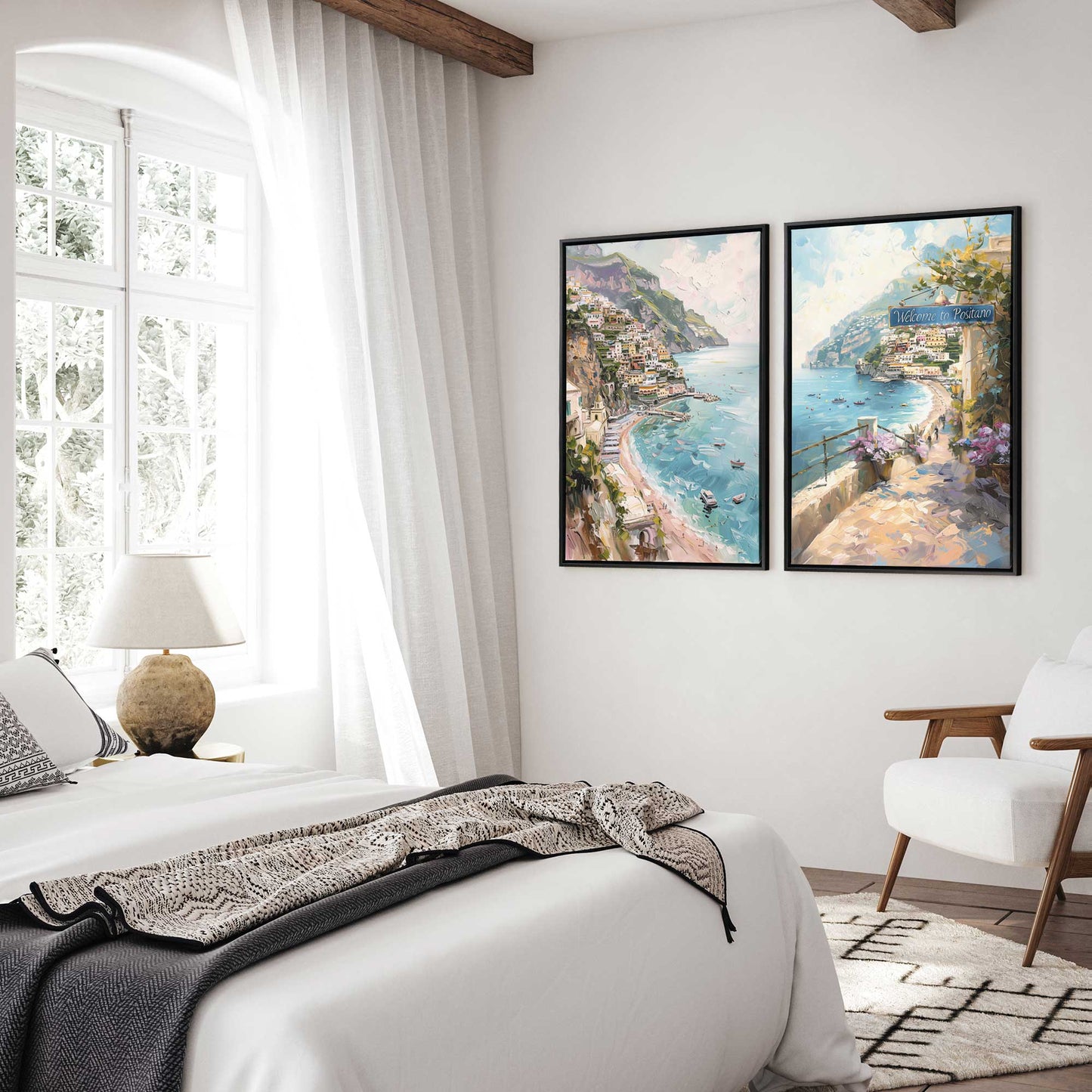 Colors of the Italian Coast Canvas Print, Set of 2
