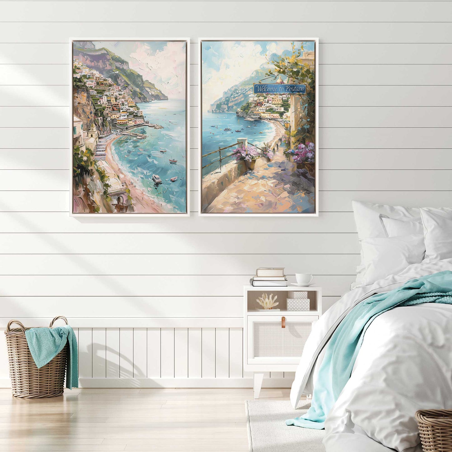 Colors of the Italian Coast Canvas Print, Set of 2