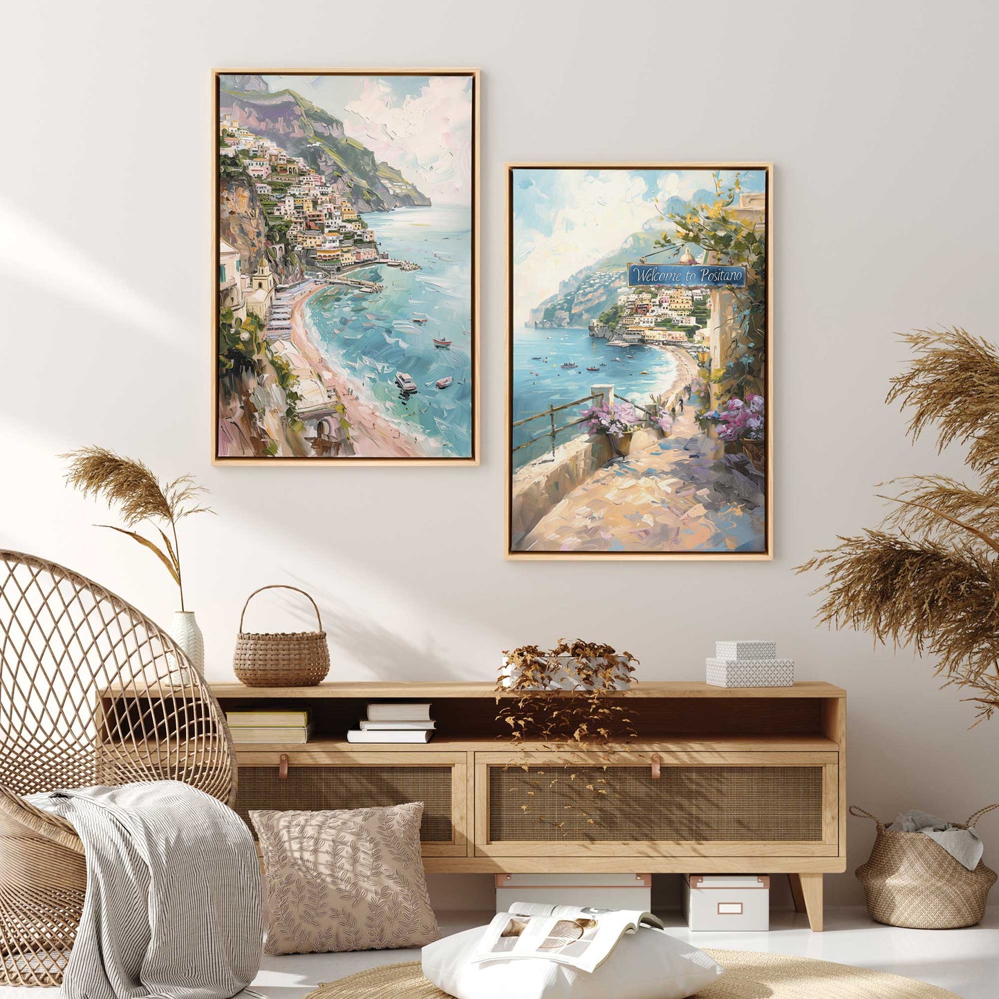Colors of the Italian Coast Canvas Print, Set of 2