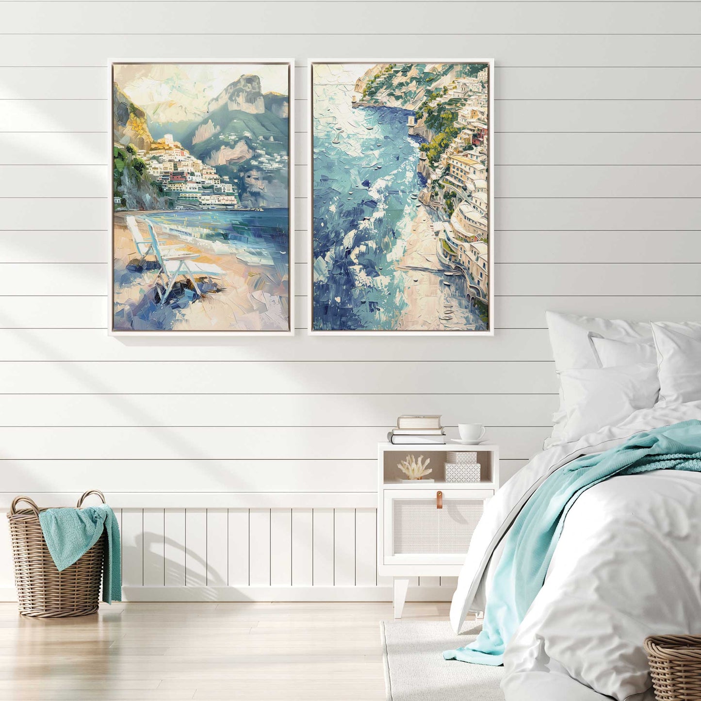 Summer in Positano Canvas Print, Set of 2