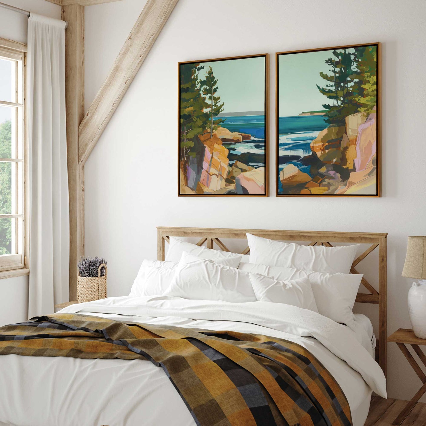Rugged Coastline Duo Canvas Print, Set of 2