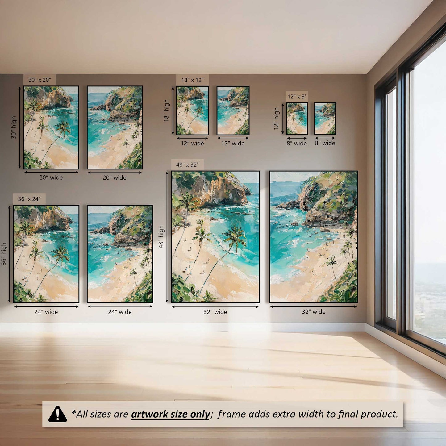 Palm Cove Daydream, Set of 2 Canvas Prints