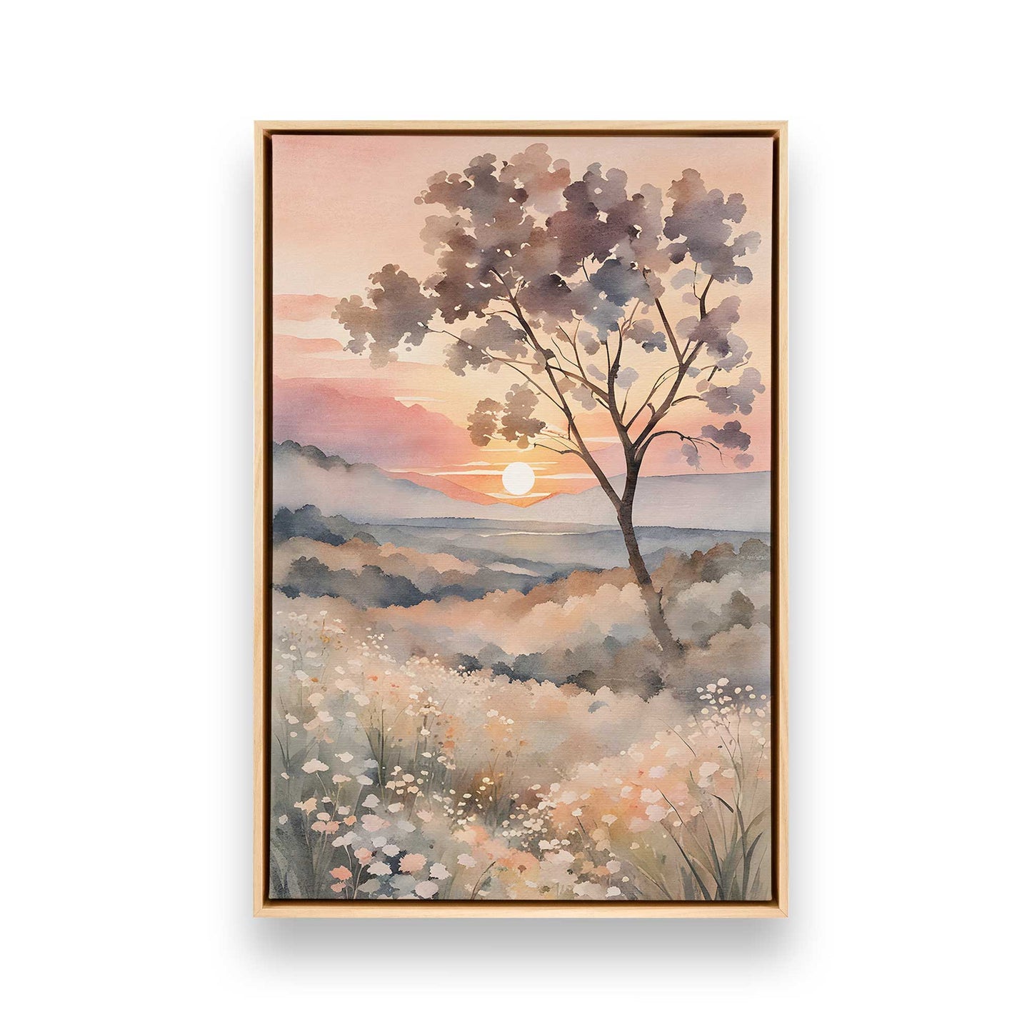 Dreamy Pastel Landscape Canvas Print, Set of 3