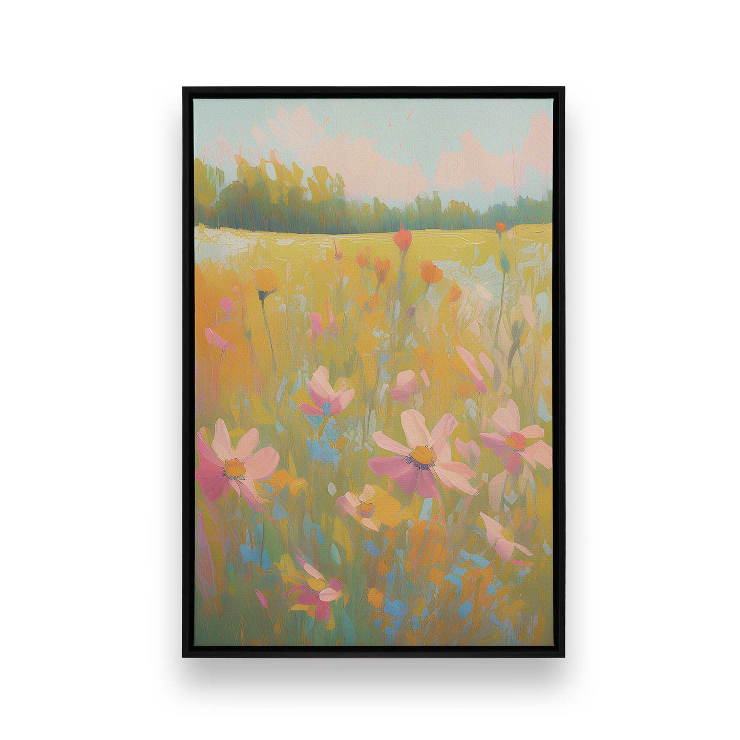 Symphony of Pastel Meadows, Set of 3 Canvas Prints