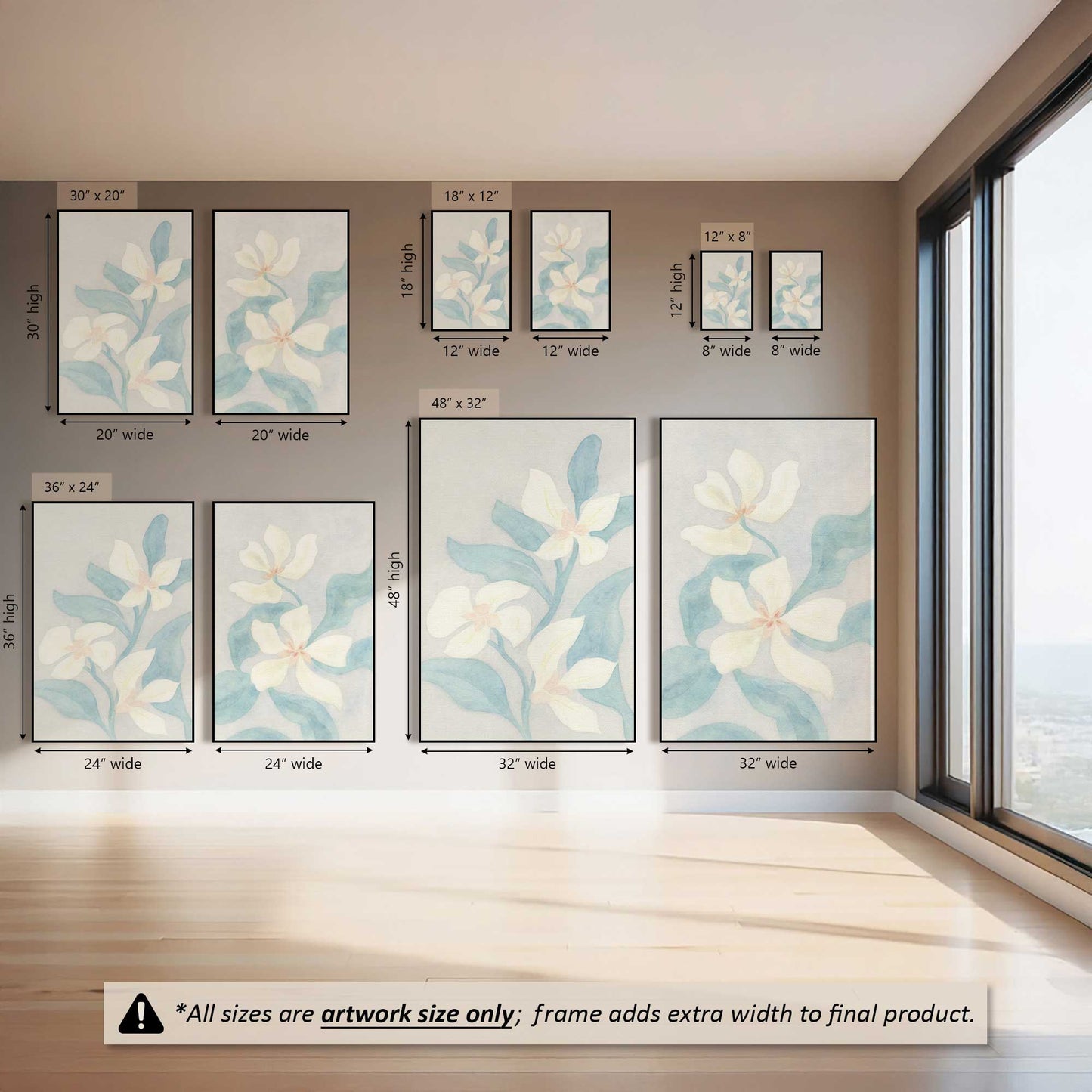 Soft Petal Dance, Set of 2 Canvas Prints