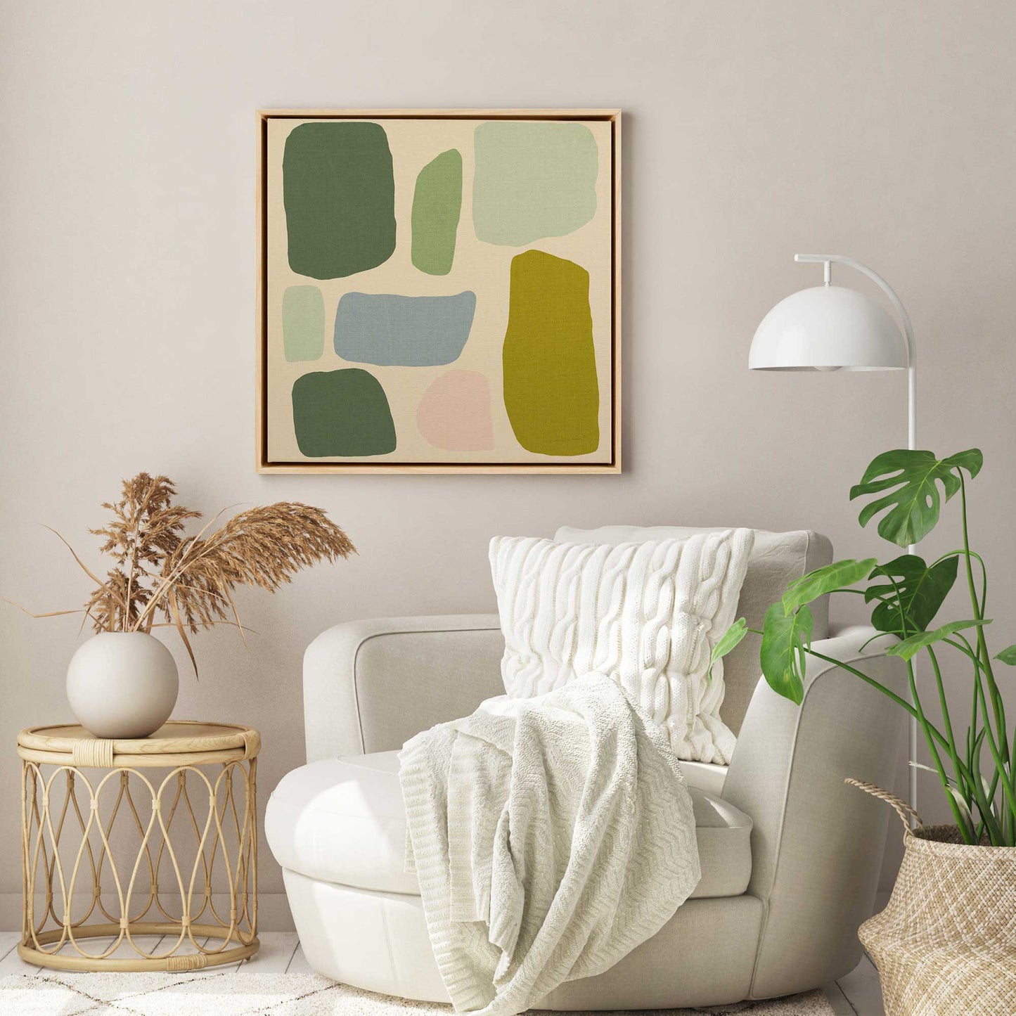 Green Pop Blocks Canvas Print