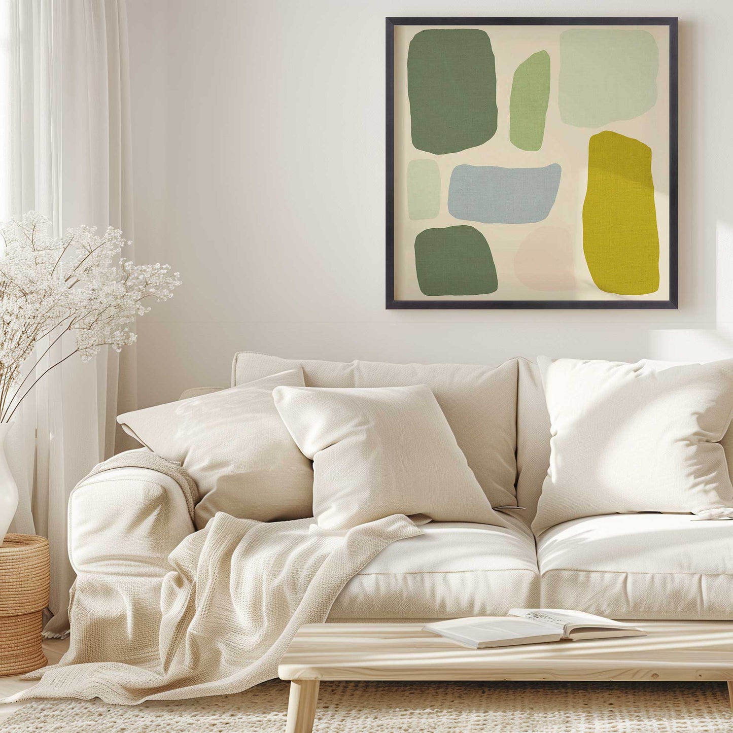 Green Pop Blocks Art Print