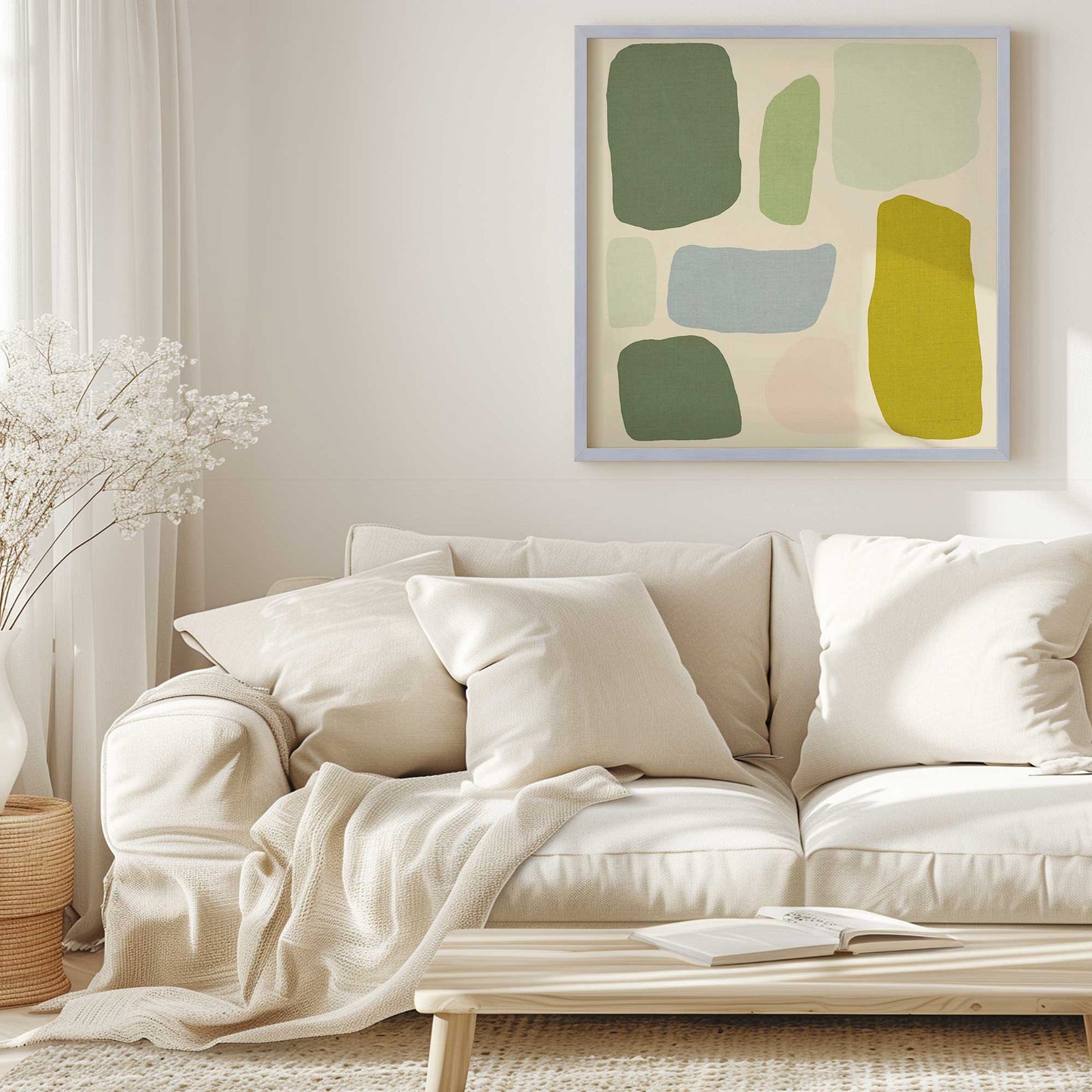 Green Pop Blocks Art Print