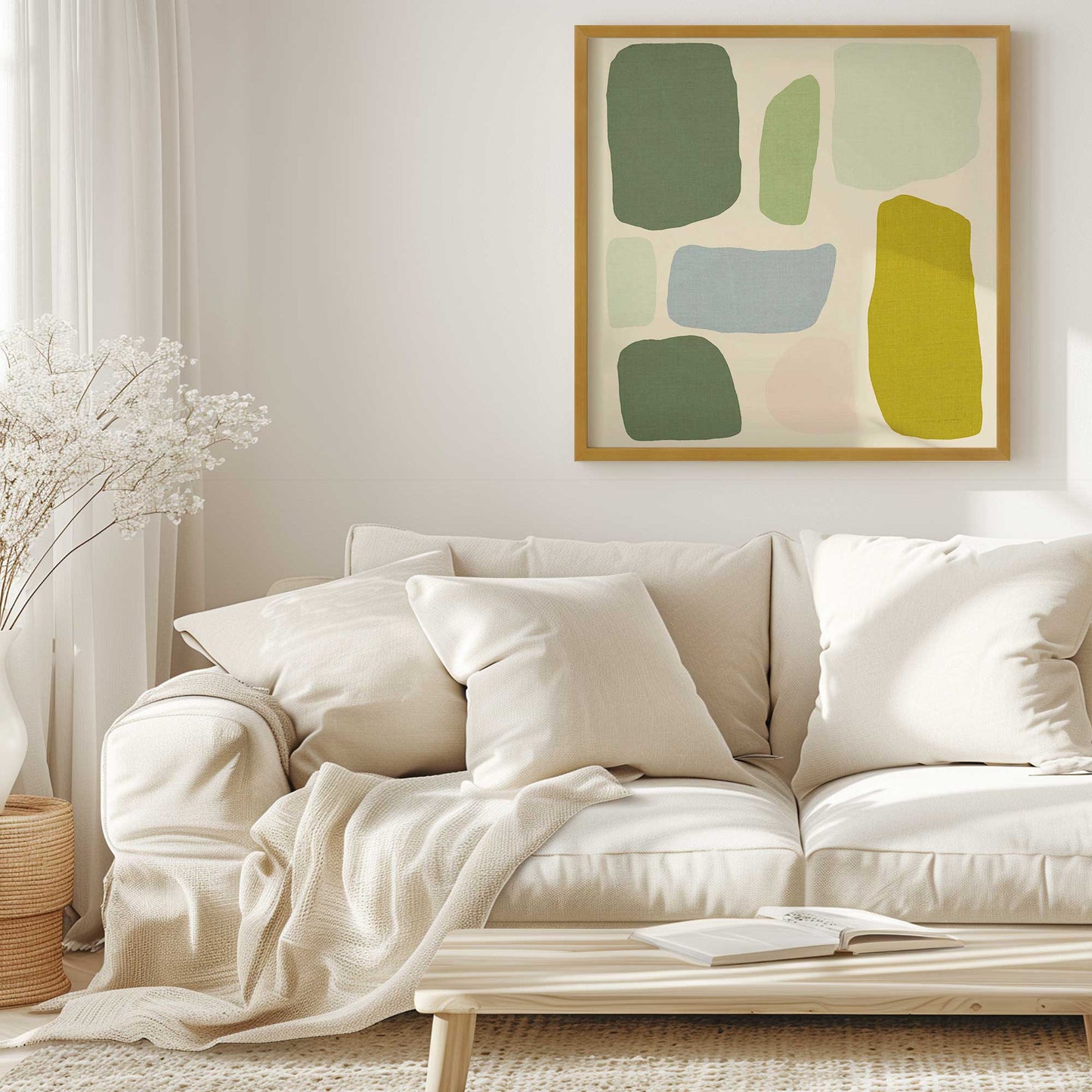 Green Pop Blocks Art Print