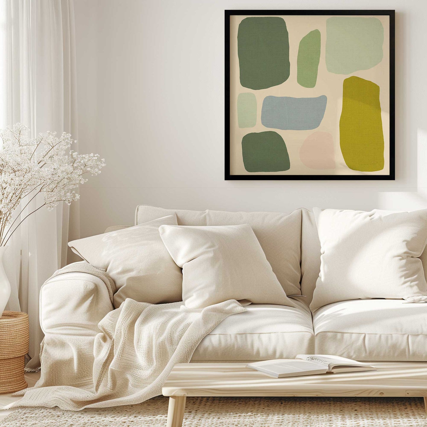 Green Pop Blocks Art Print