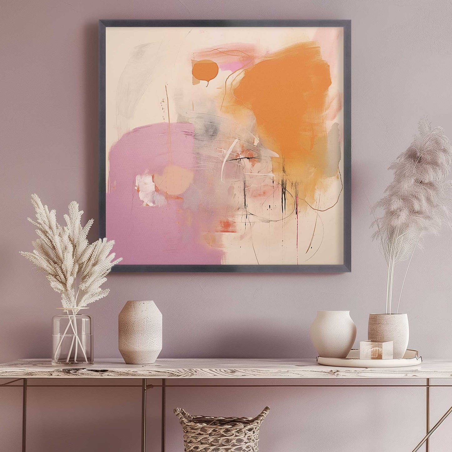 Pink and Orange Pulse I Art Print