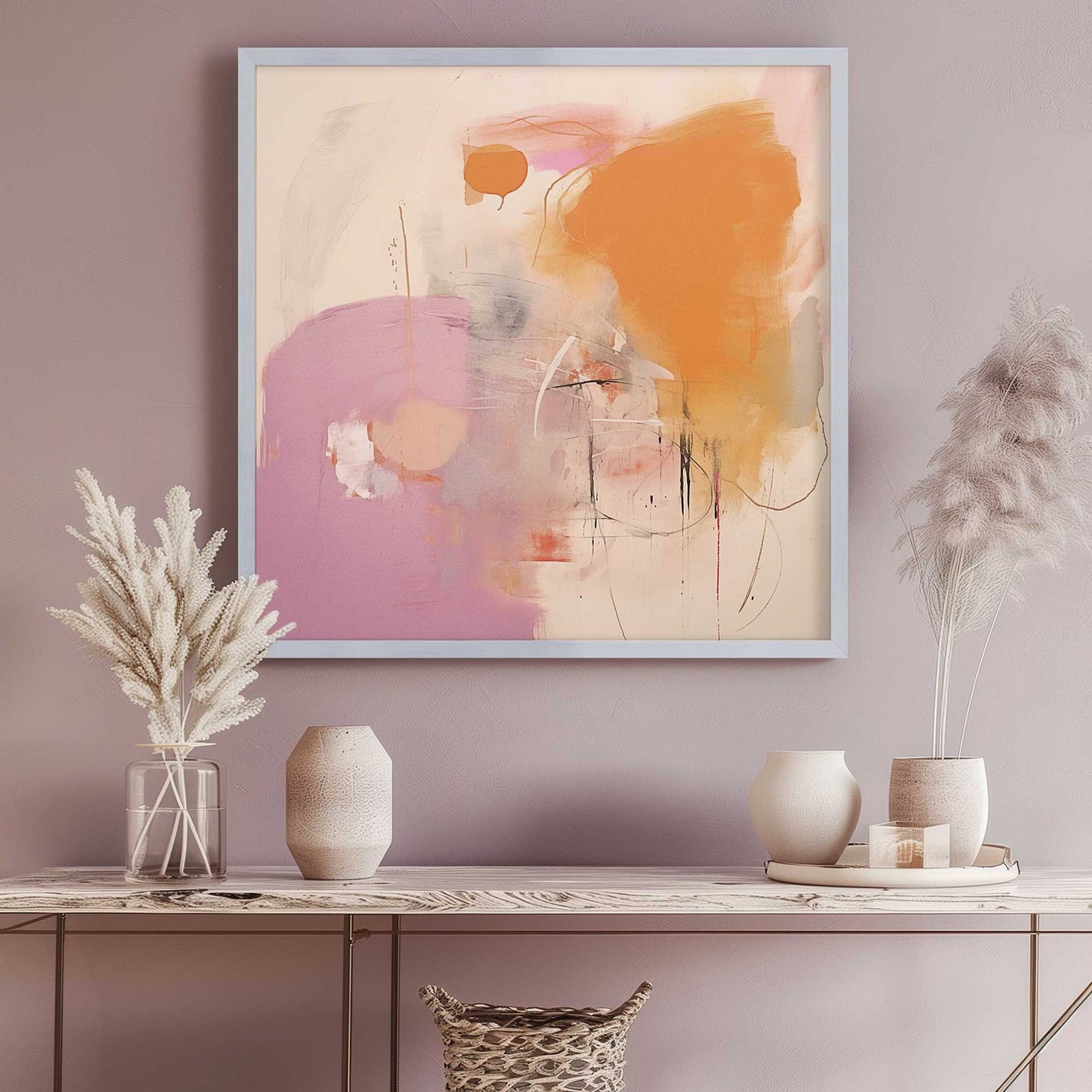 Pink and Orange Pulse I Art Print