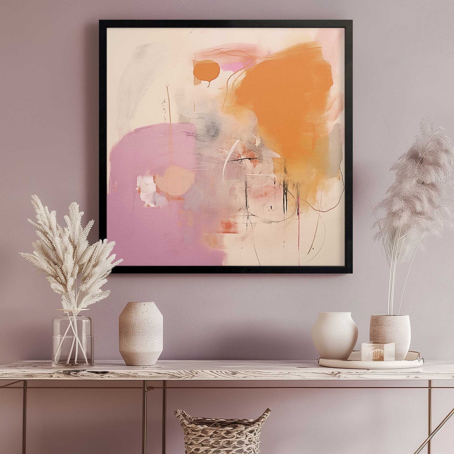 Pink and Orange Pulse I Art Print
