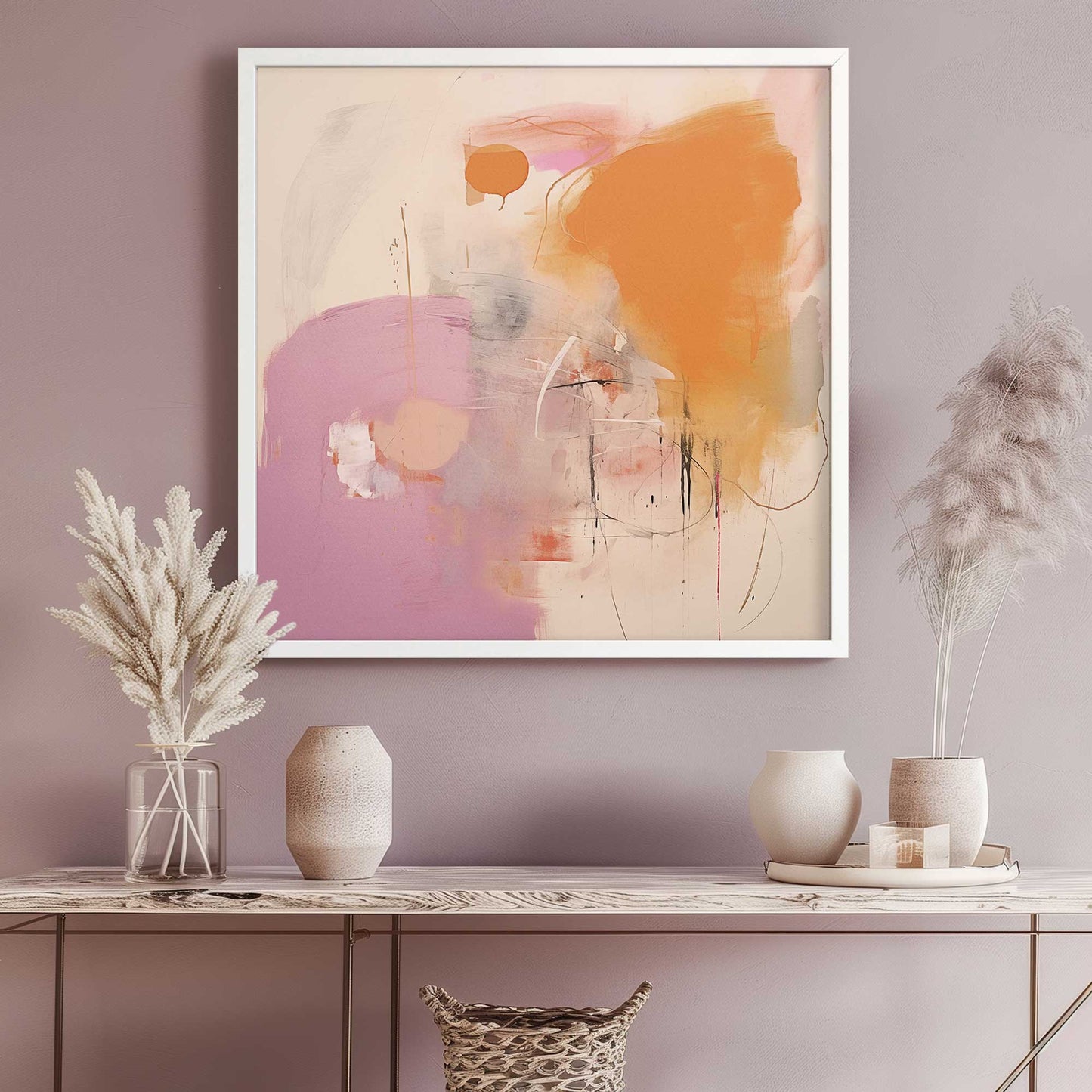 Pink and Orange Pulse I Art Print