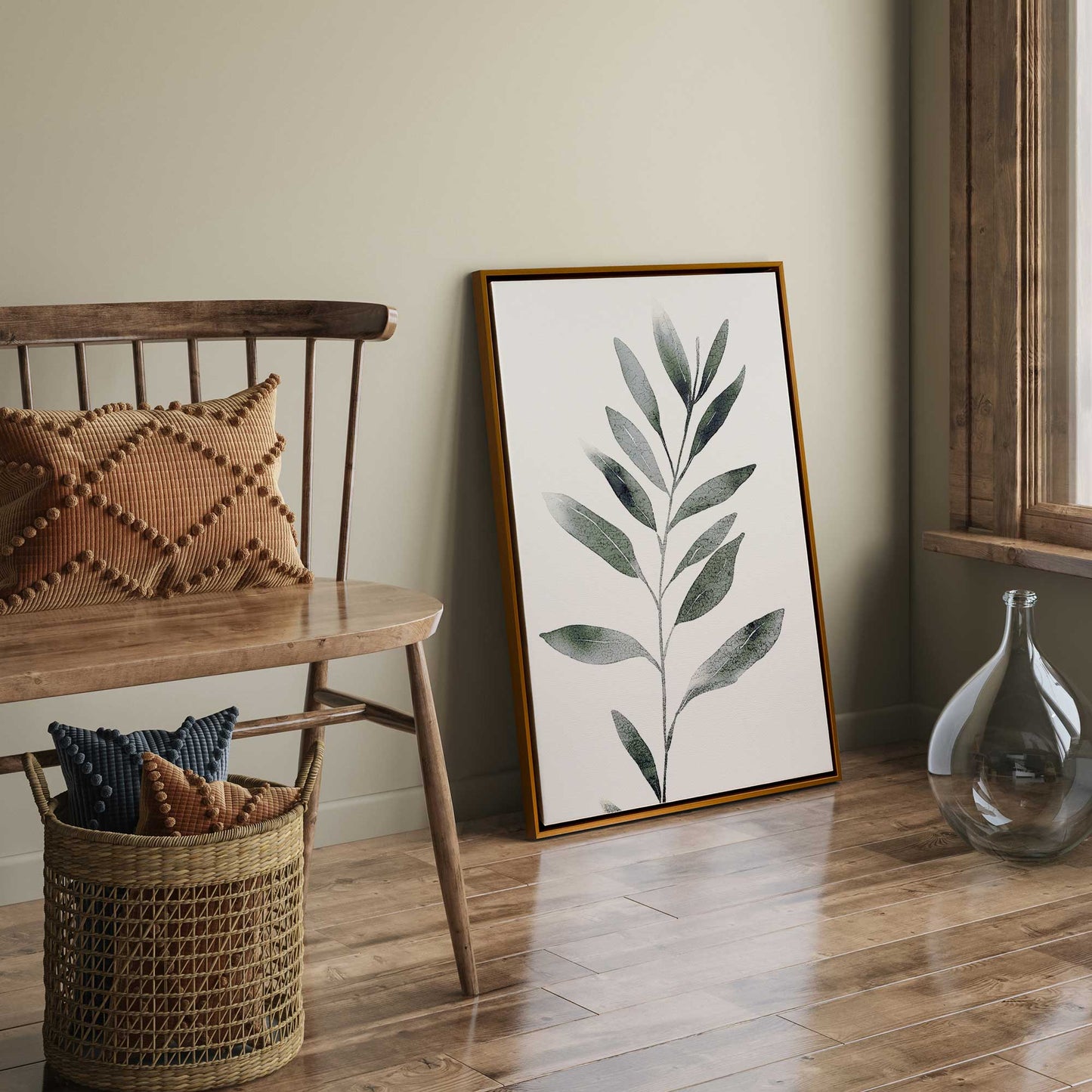 Soft Green Leaves II Canvas Print