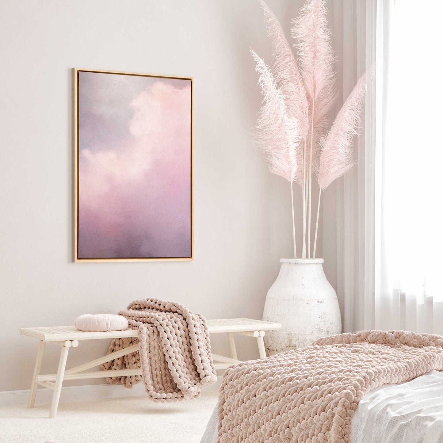 Soft Pink Clouds I Canvas Print