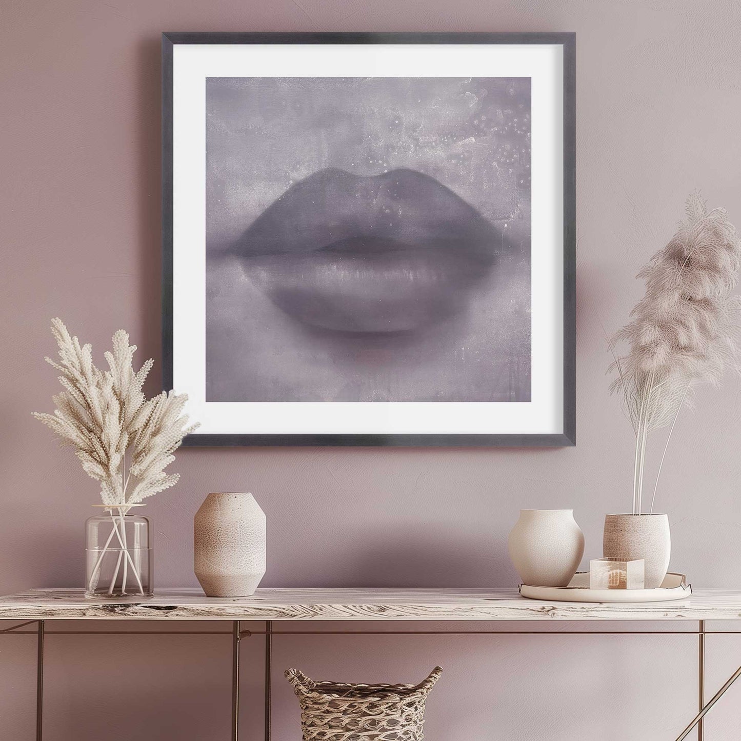 Purple Kiss Lips Art Print