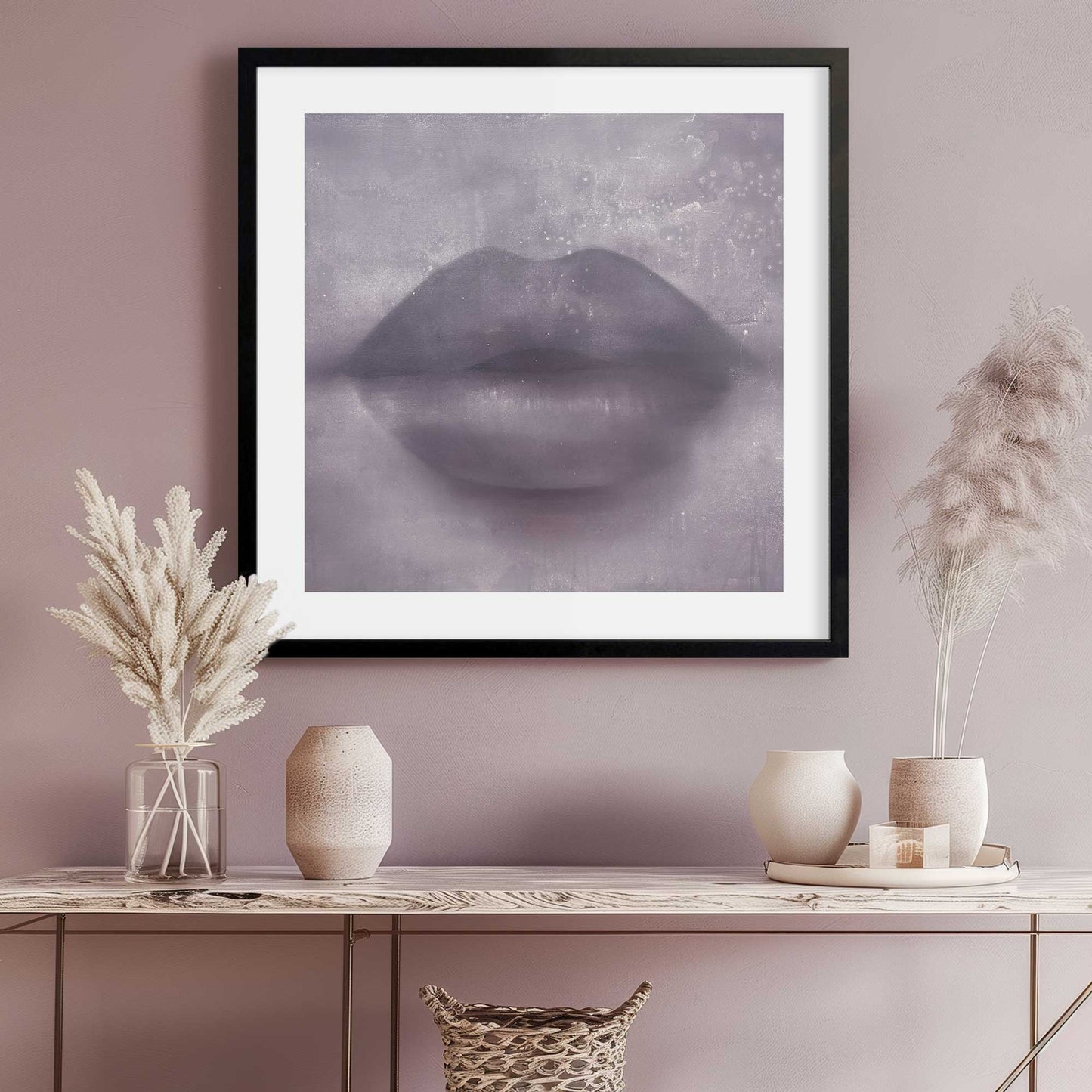 Purple Kiss Lips Art Print