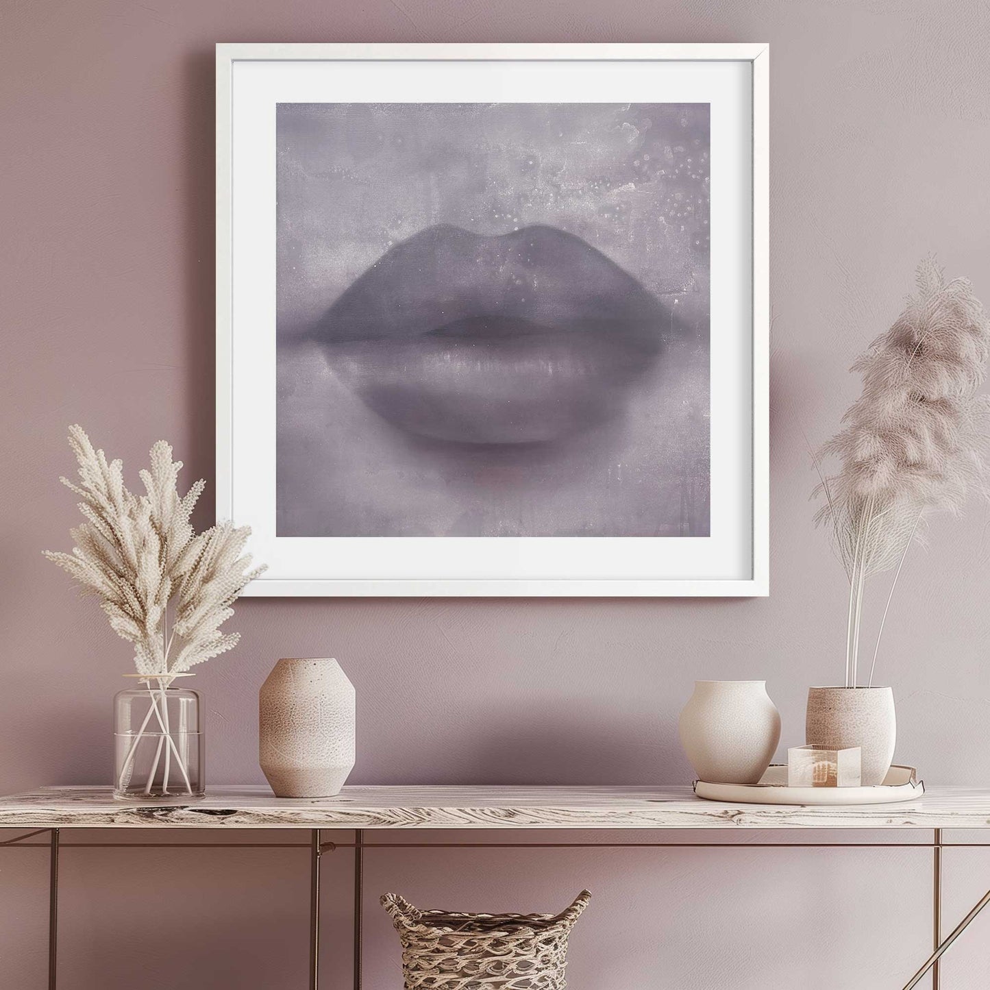Purple Kiss Lips Art Print