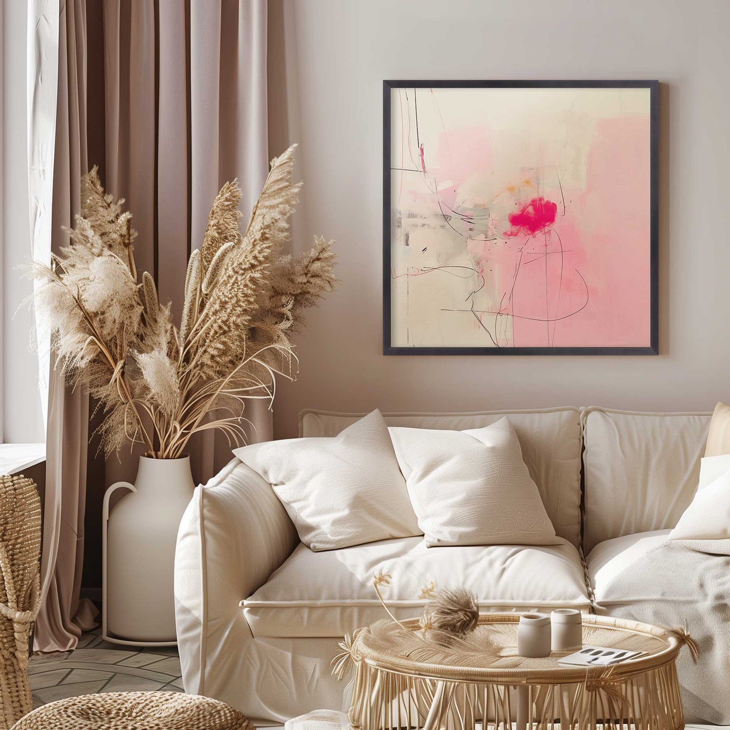Pink Noise Abstract I Art Print