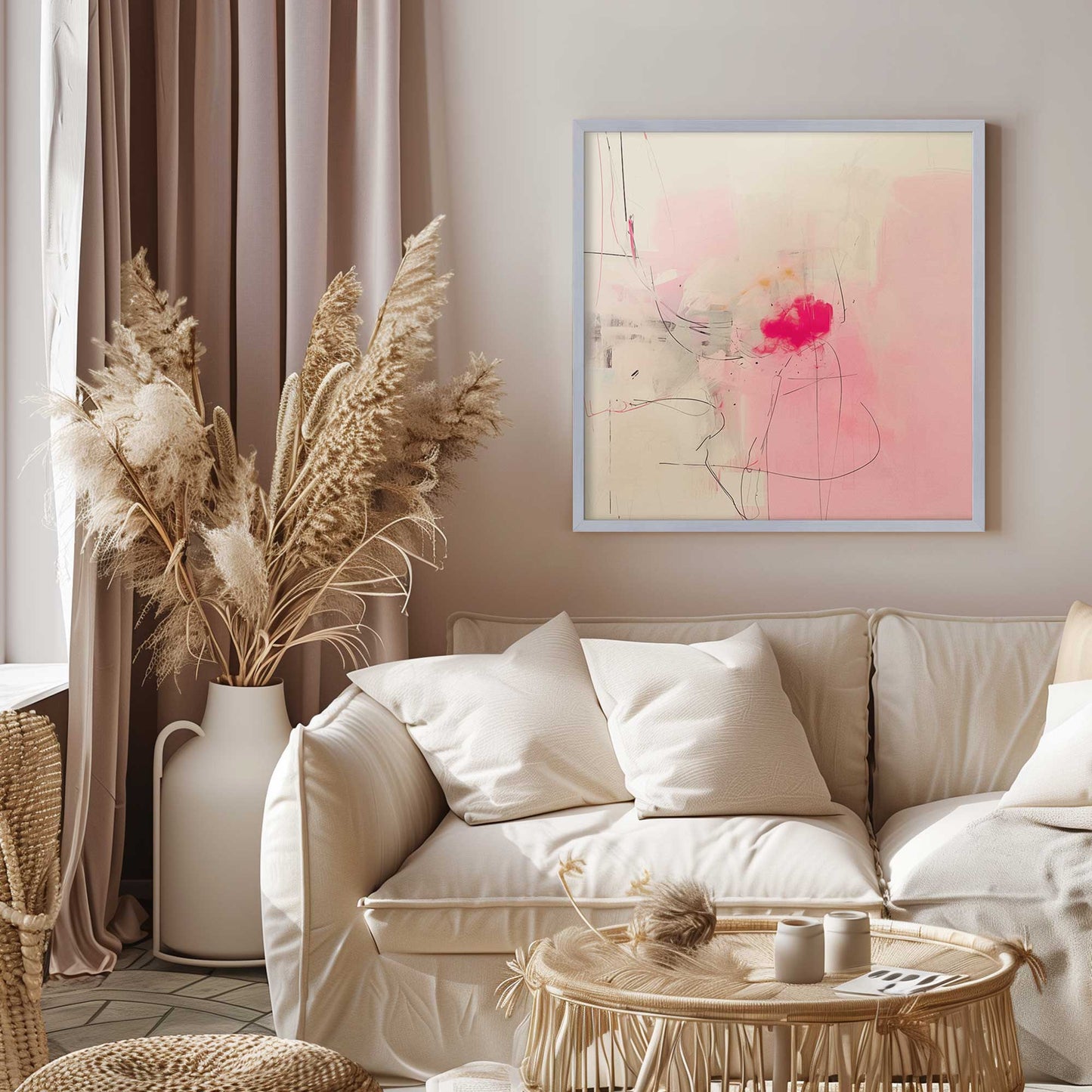 Pink Noise Abstract I Art Print