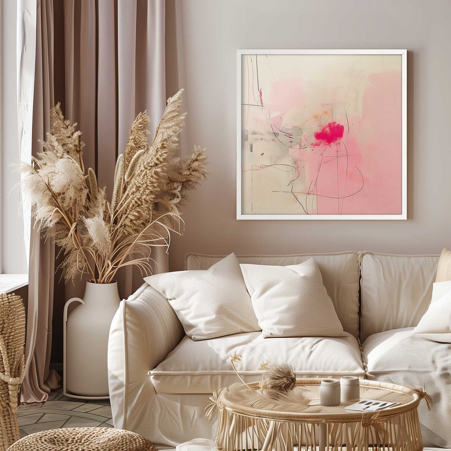 Pink Noise Abstract I Art Print