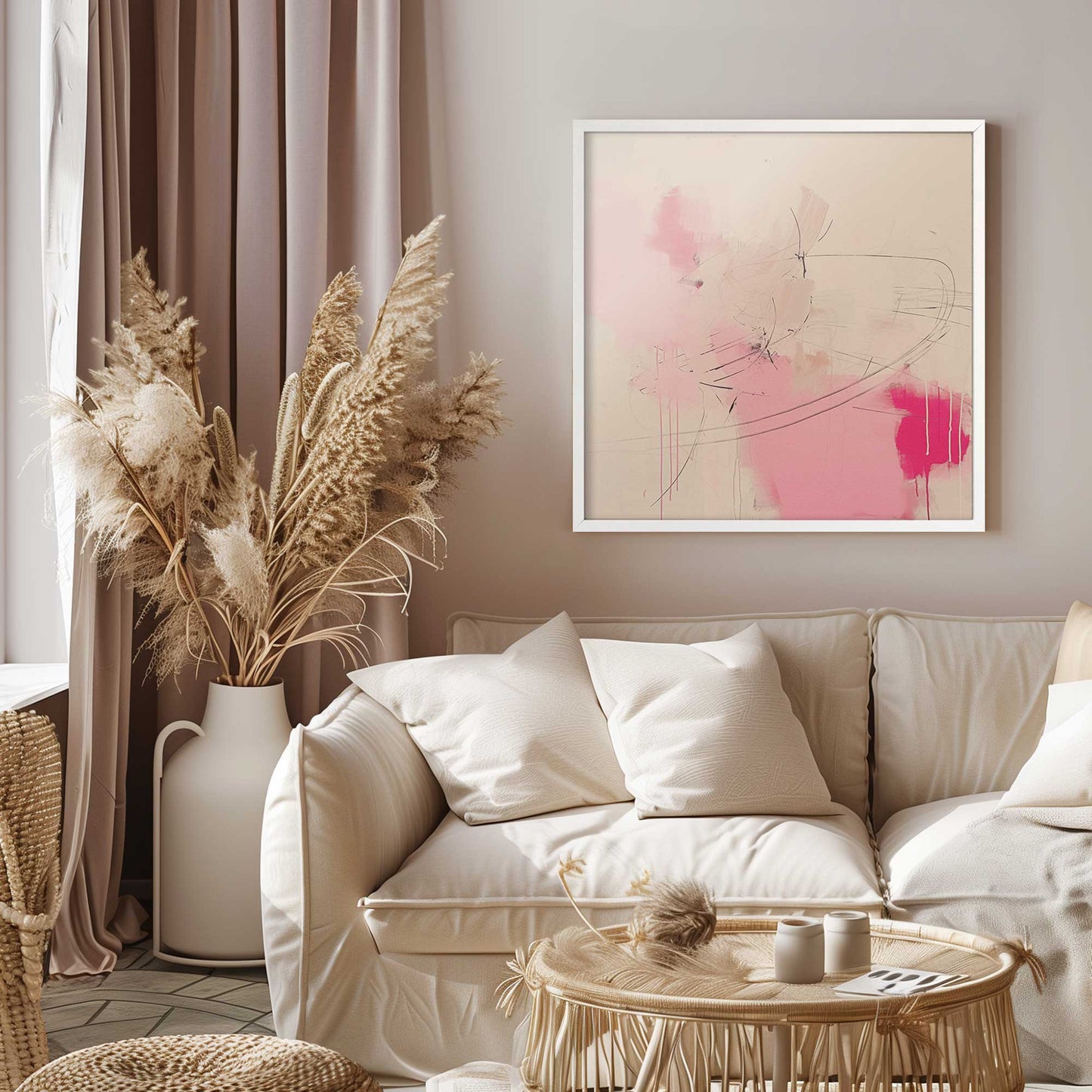 Pink Noise Abstract II Art Print