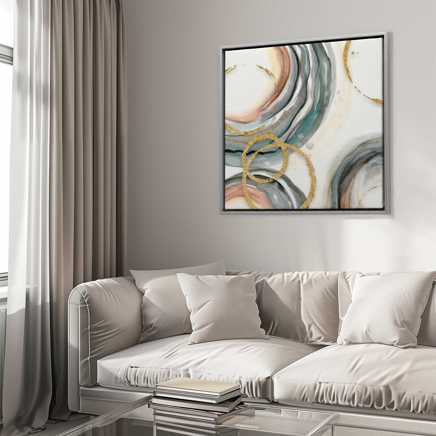 Golden Swirls I Canvas Print