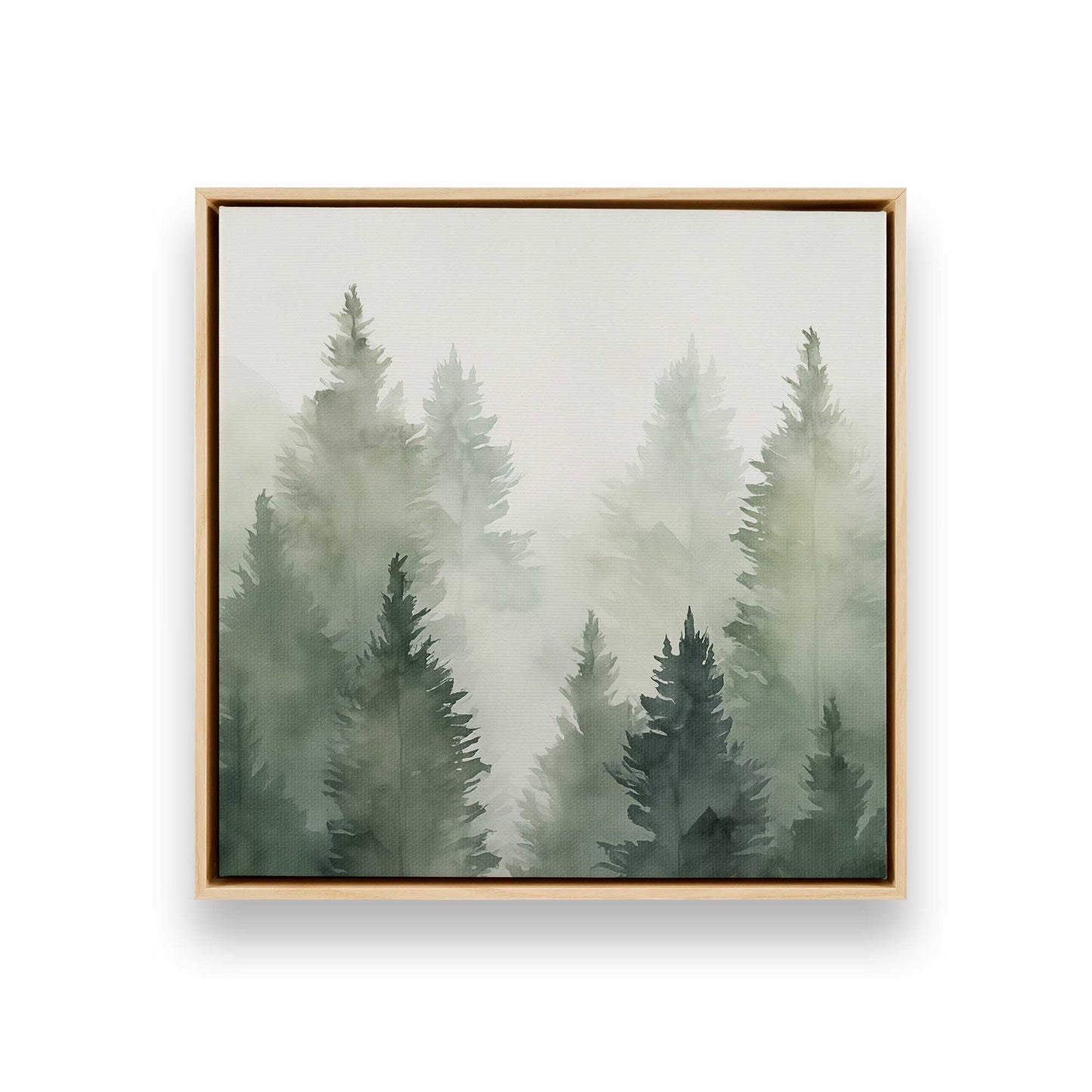 Hazy Forest Morning Canvas Print, Set of 3