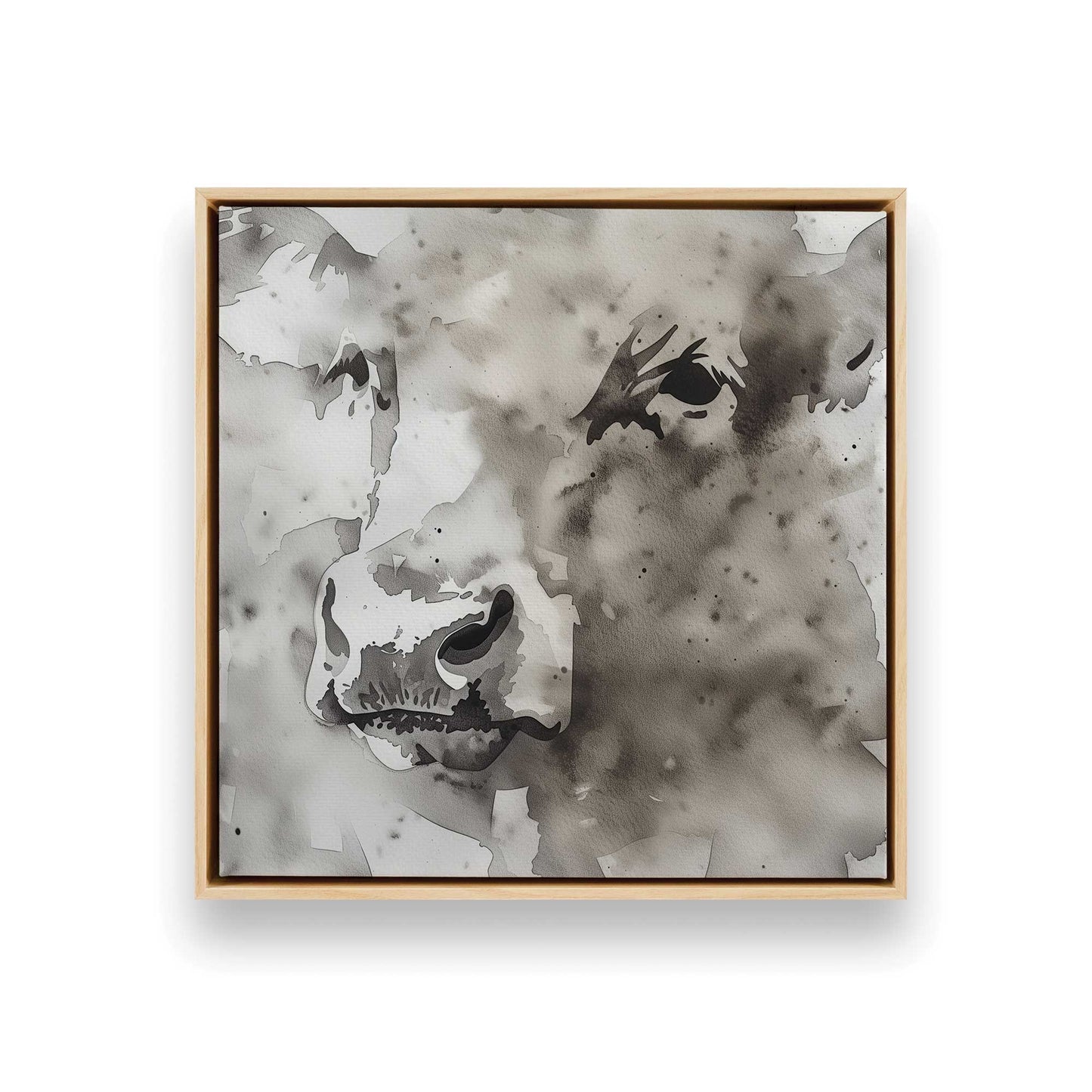 Watercolor Cows Canvas Print, Set of 2