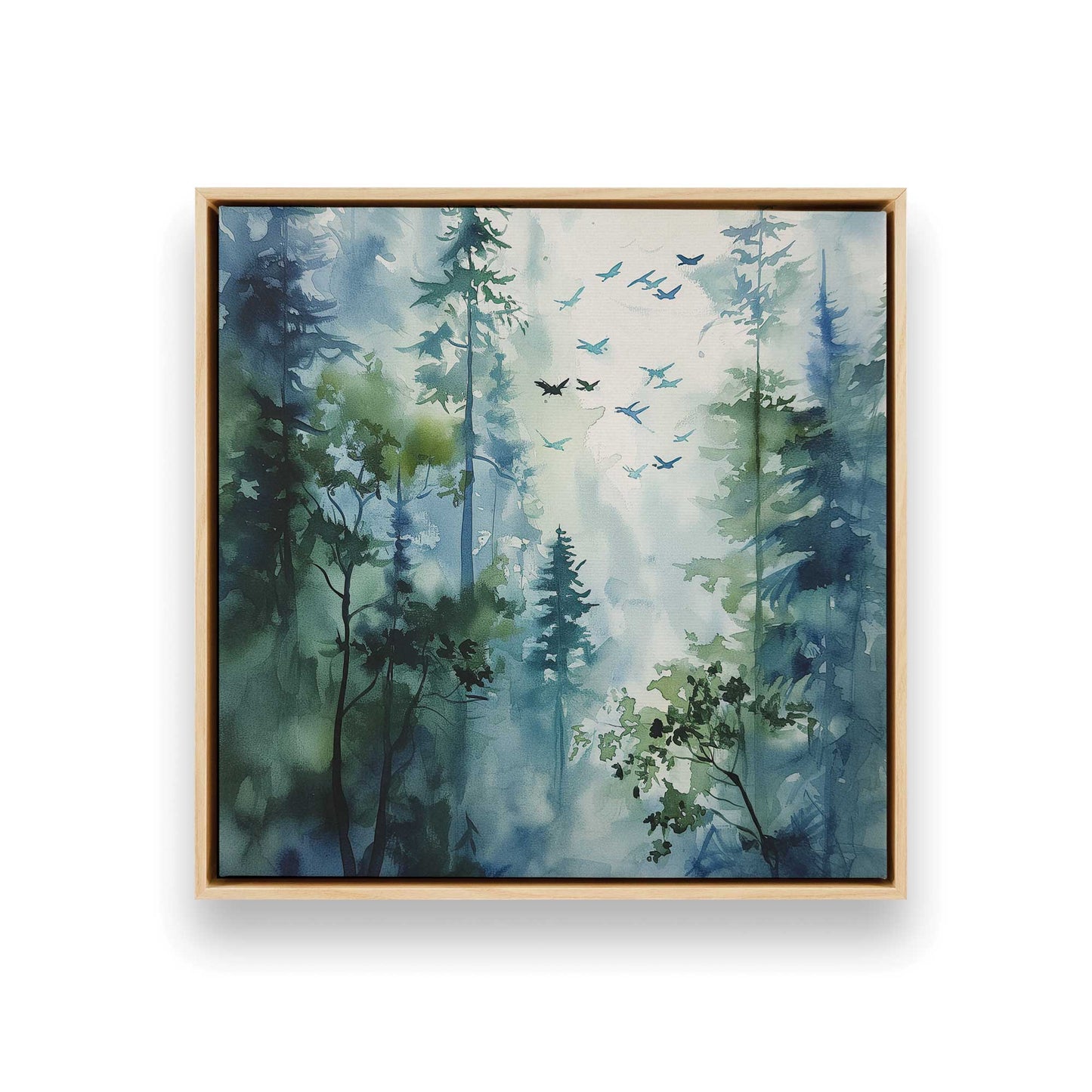 Quiet Forest Morning Canvas Print, Set of 2