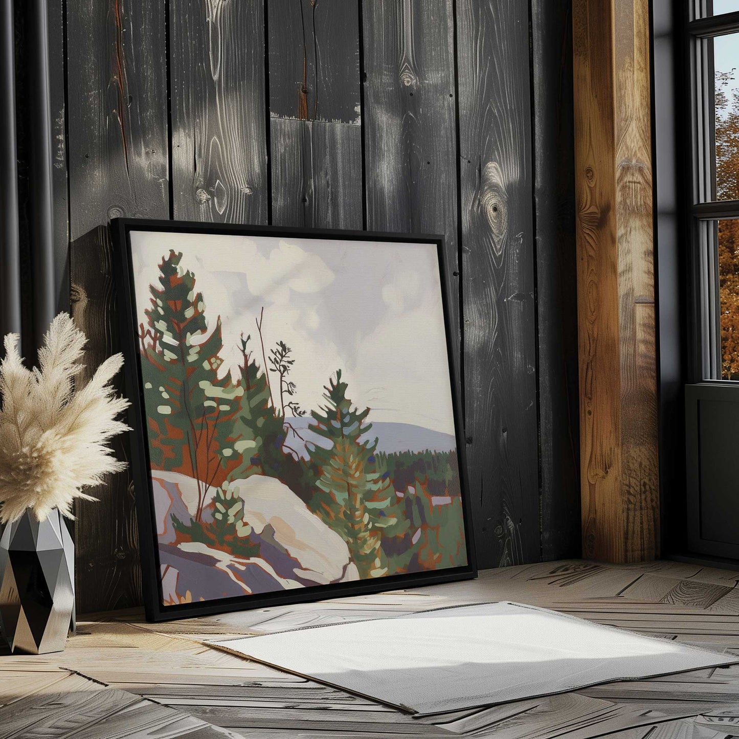 Bold Rocks and Pine I Canvas Print