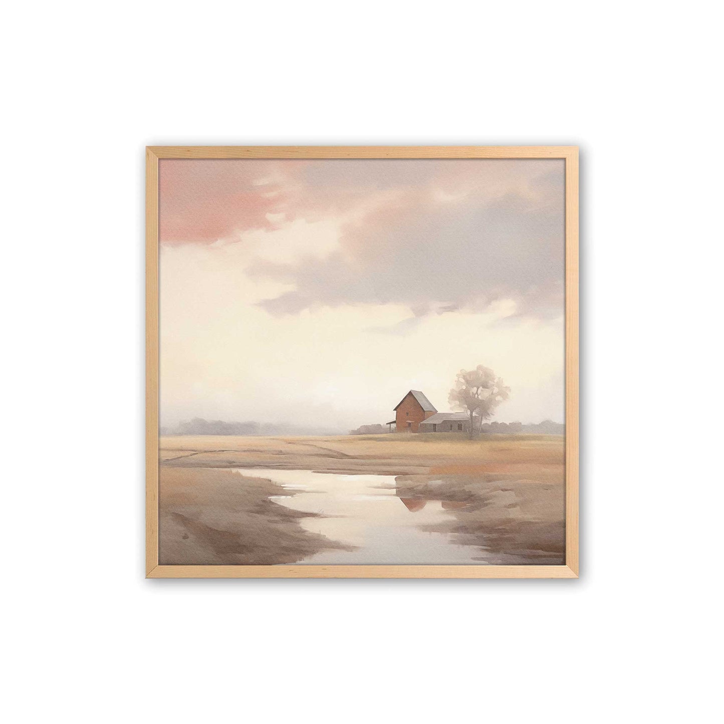 Quiet Country Farm Scenes Art Print, Set of 2