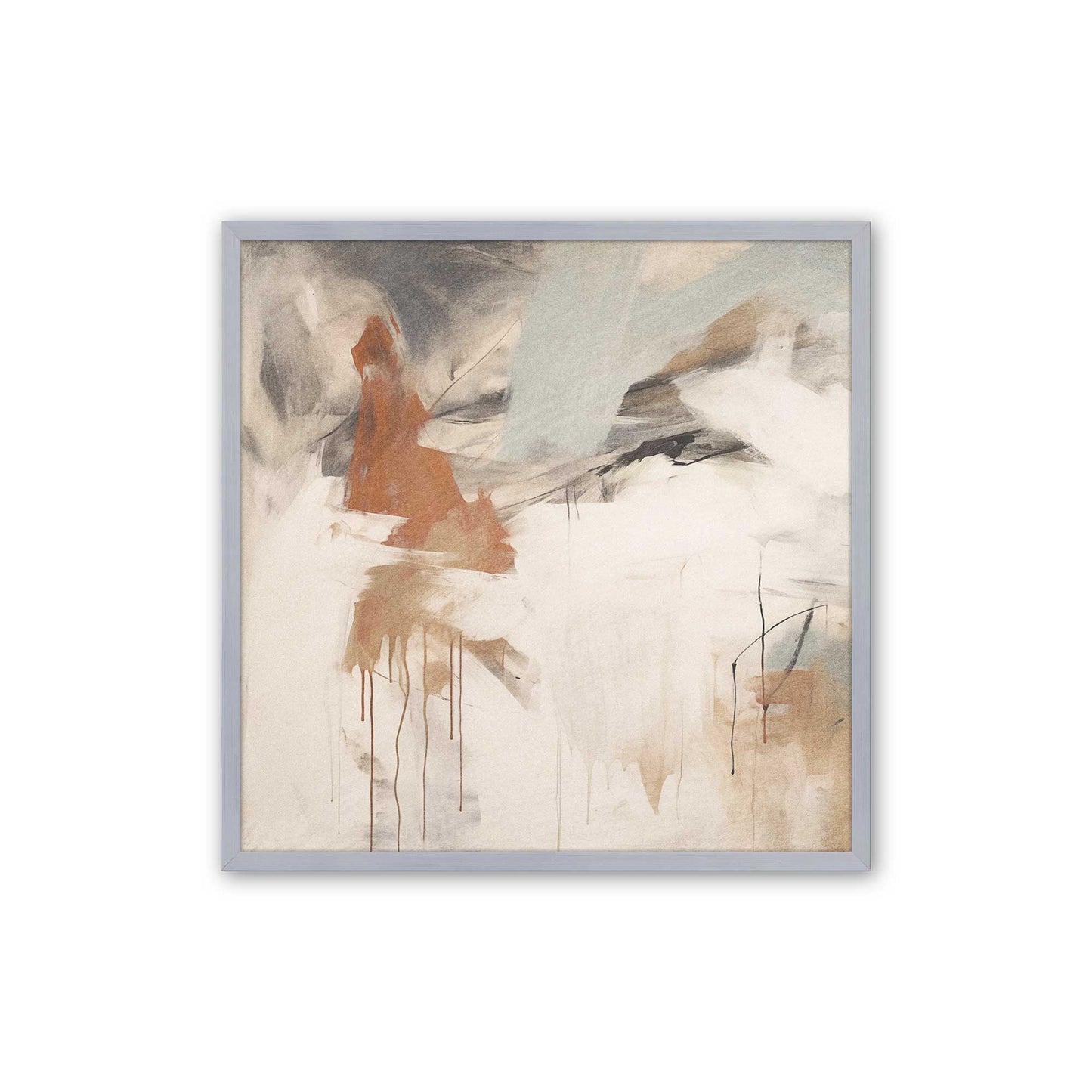 Earthy Brushtrokes Art Print, Set of 4