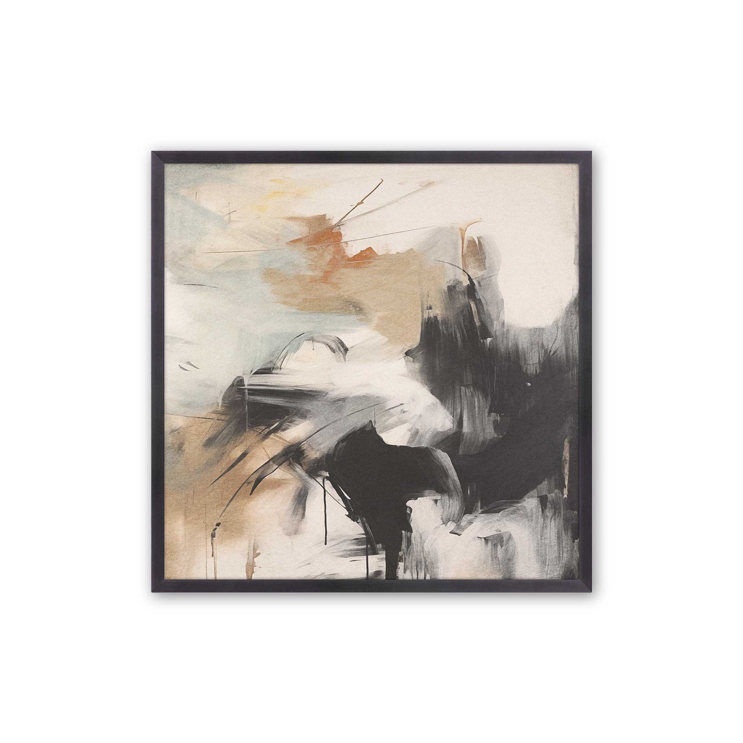 Earthy Brushtrokes Art Print, Set of 4