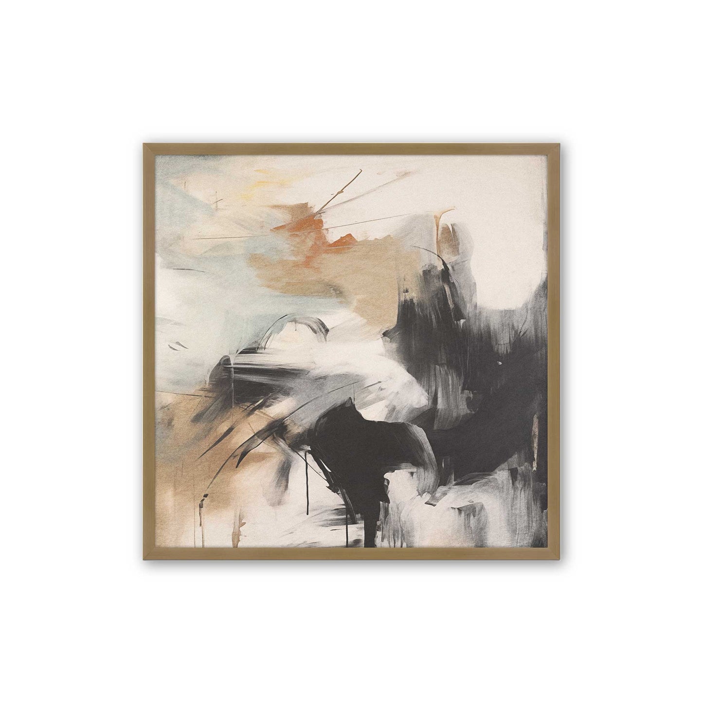 Earthy Brushtrokes Art Print, Set of 4