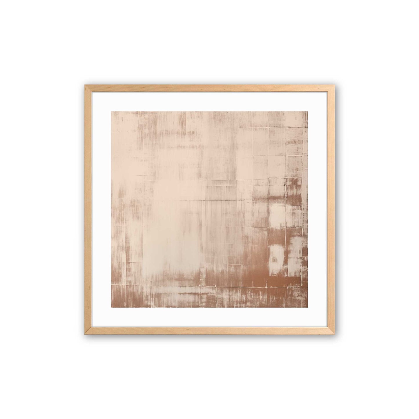 Beige Bliss Abstract Art Print, Set of 2