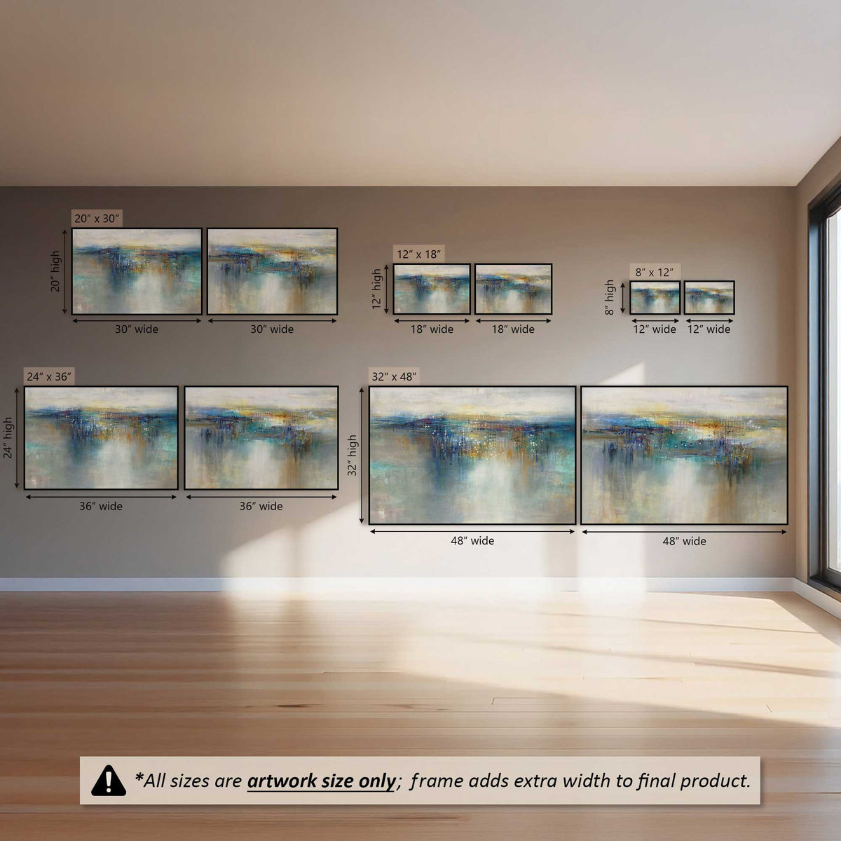 Glow Over Water, Set of 2 Canvas Prints