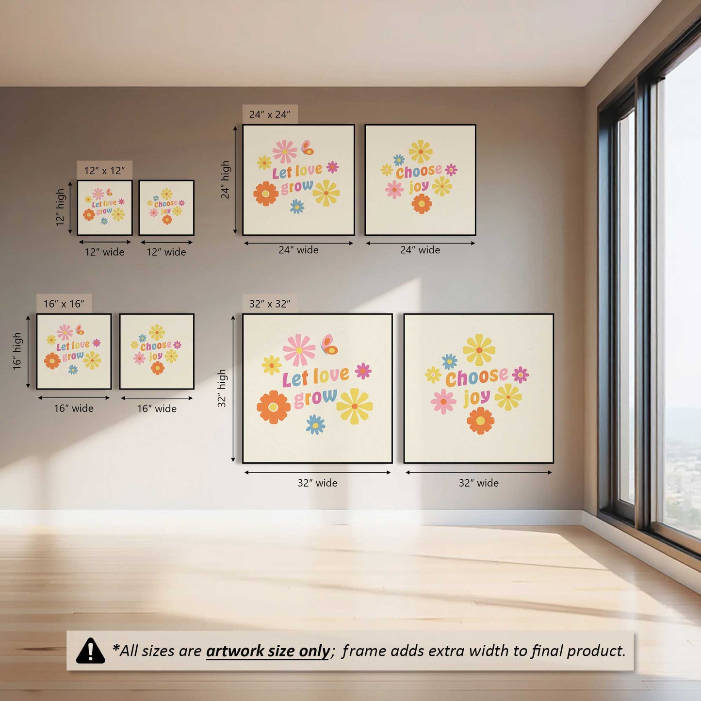 Petal Power Party, Set of 2 Canvas Prints