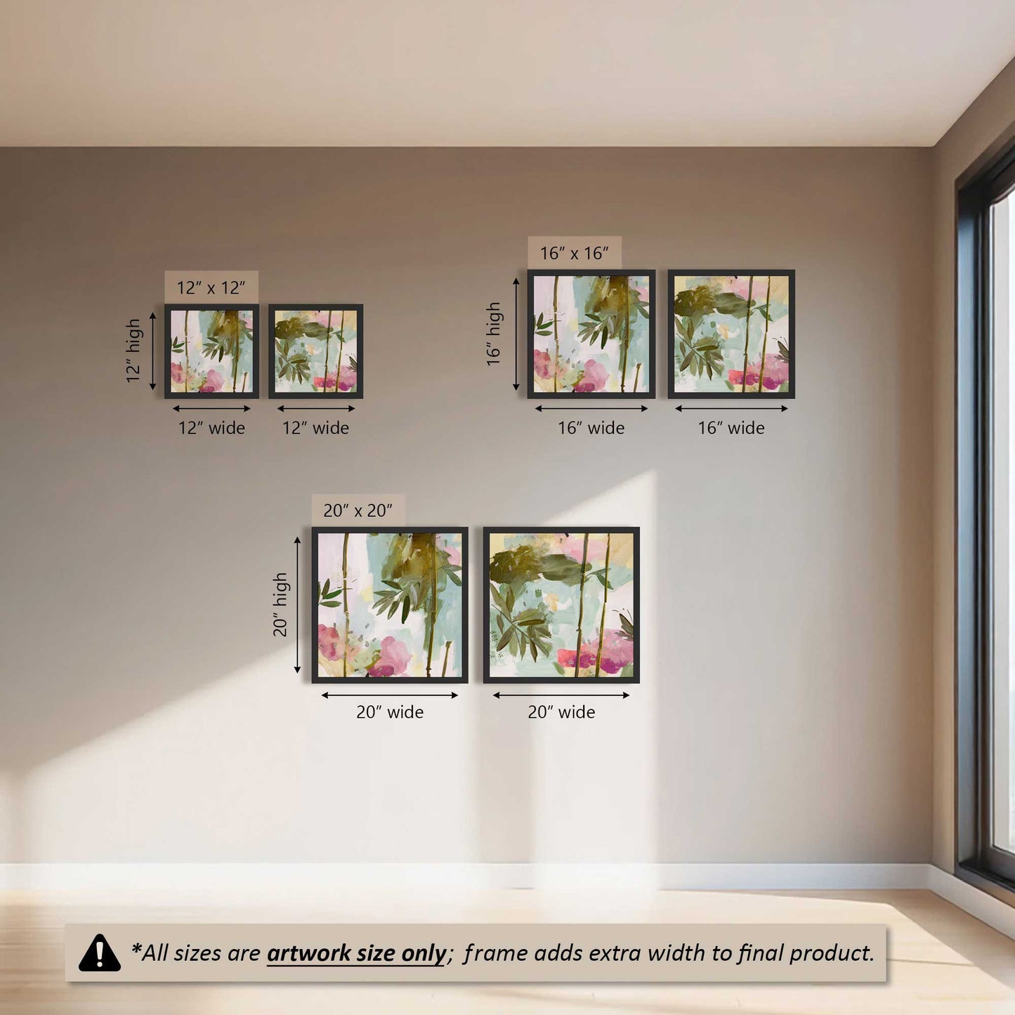 Blush Bamboo Breeze Set of 2 Art Prints