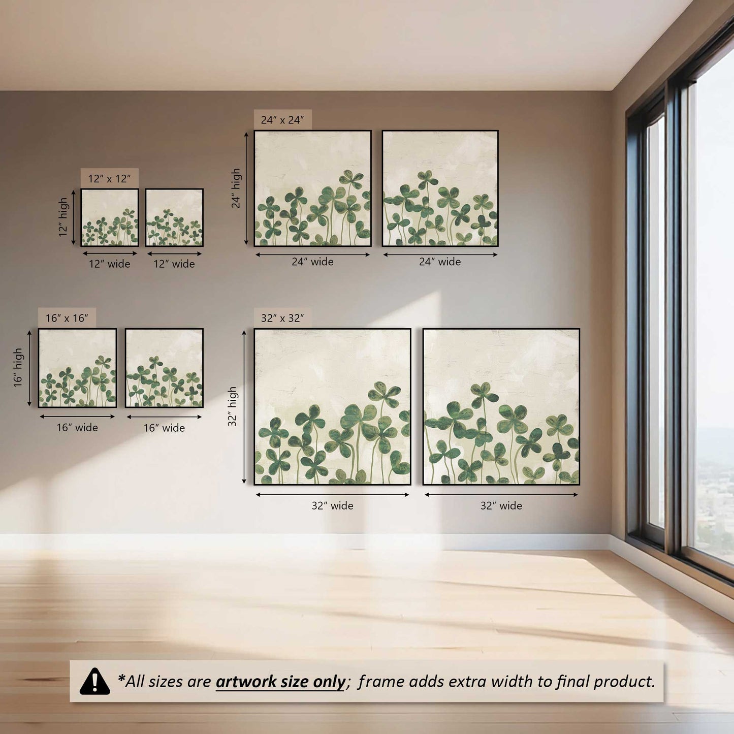 Lucky Leaf Parade, Set of 2 Canvas Prints