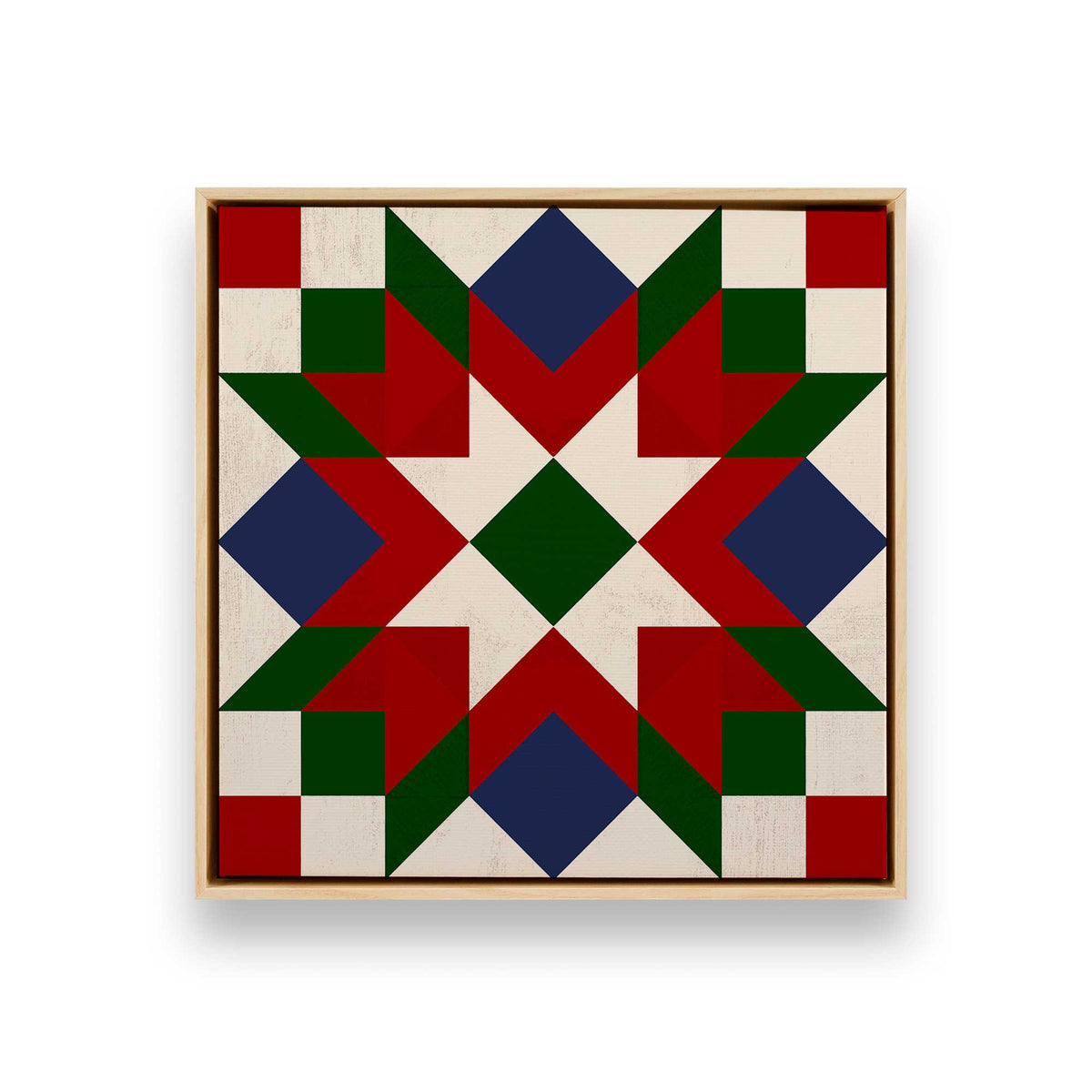 Patchwork Holiday Star, Set of 4 Canvas Prints