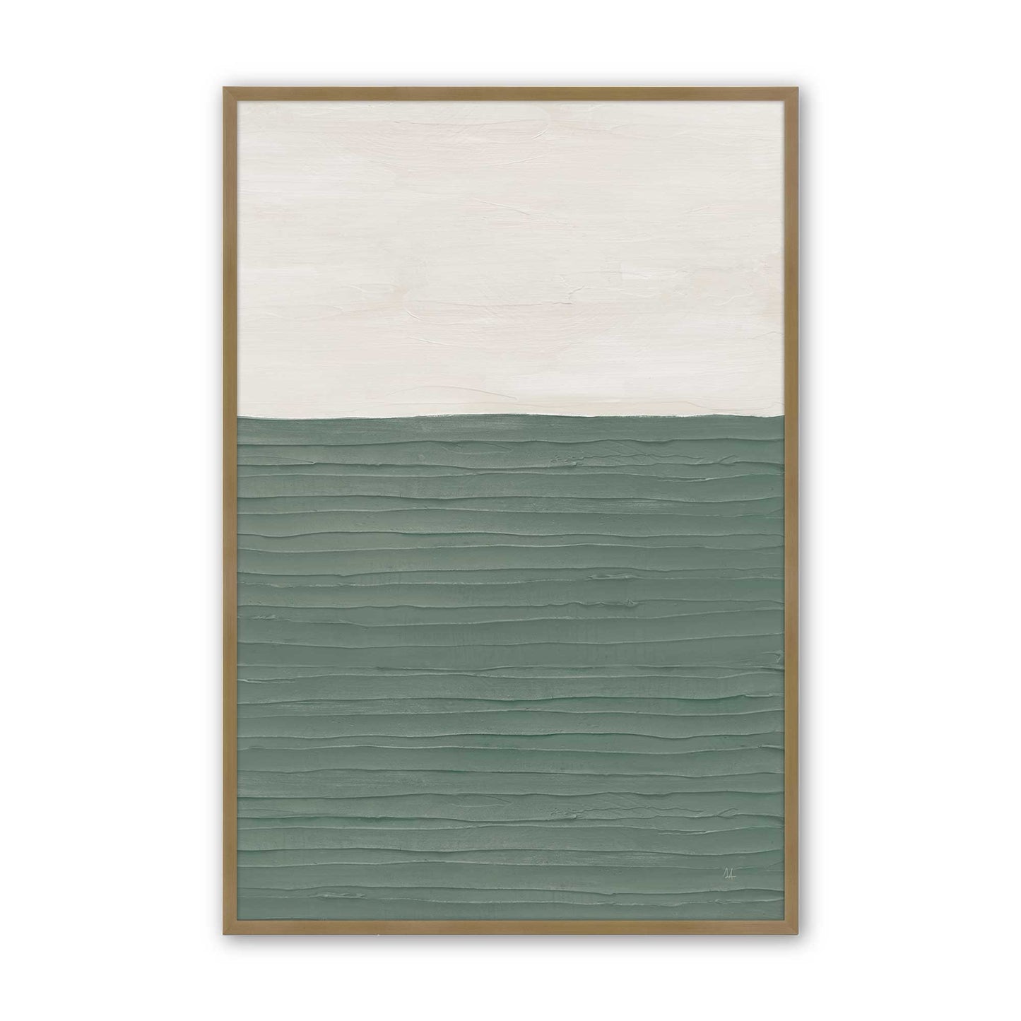 Modern Green Zen Art Print, Set of 2