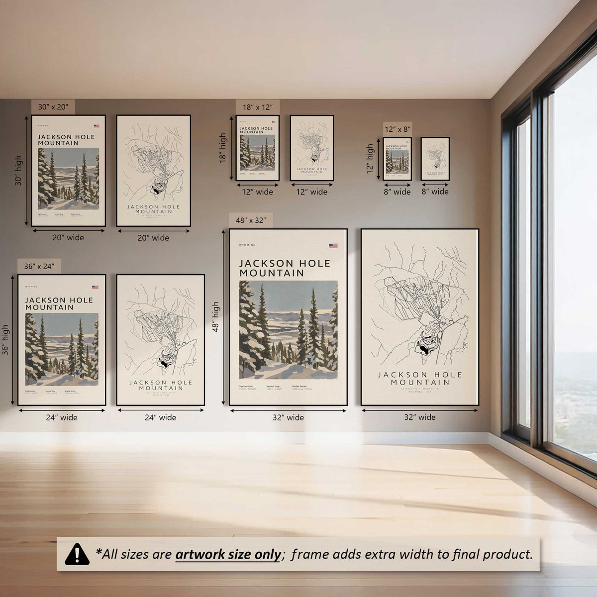 Lines to the Summit, Set of 2 Canvas Prints